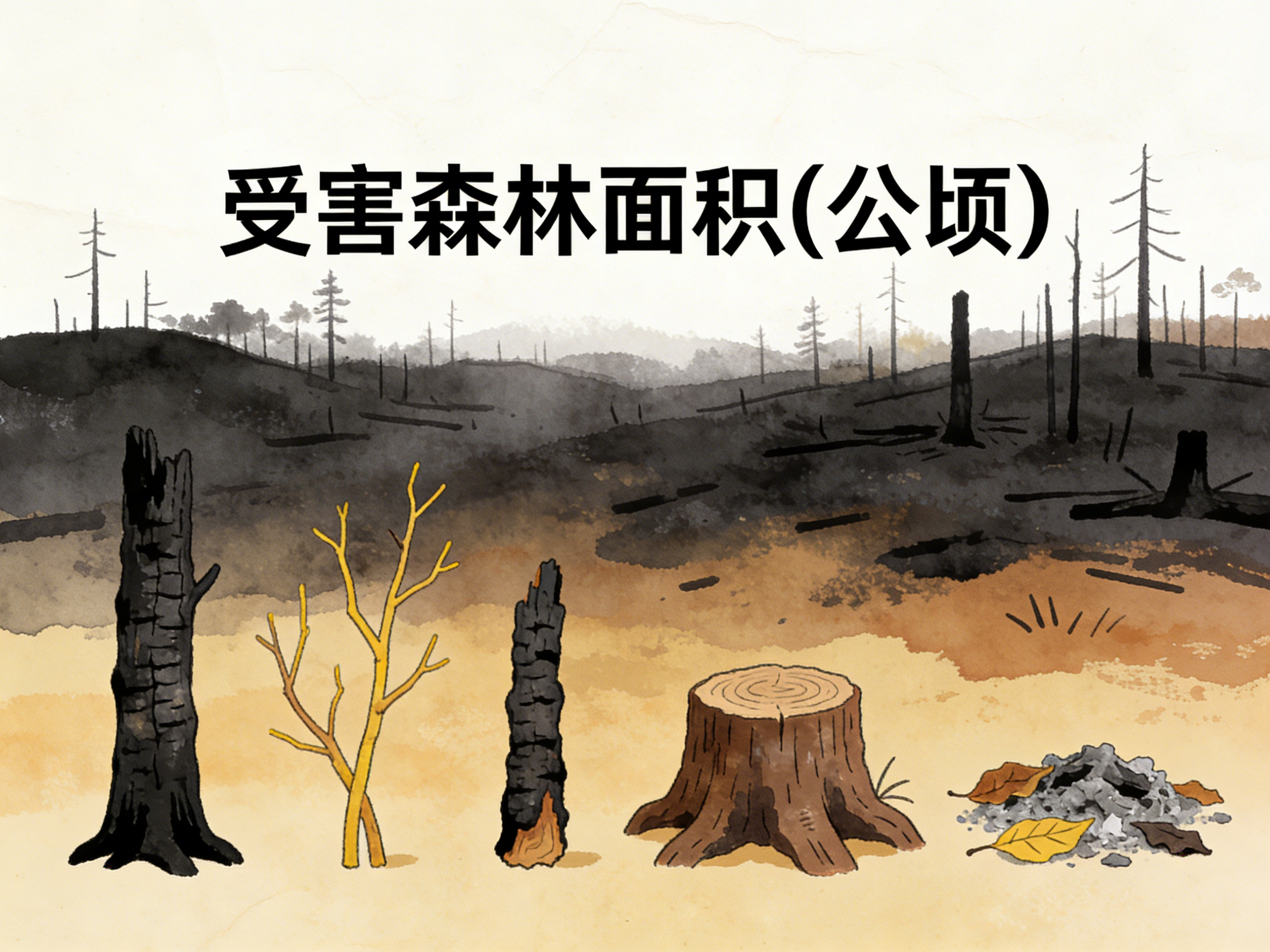 2004-2024年中国受害森林面积数据集