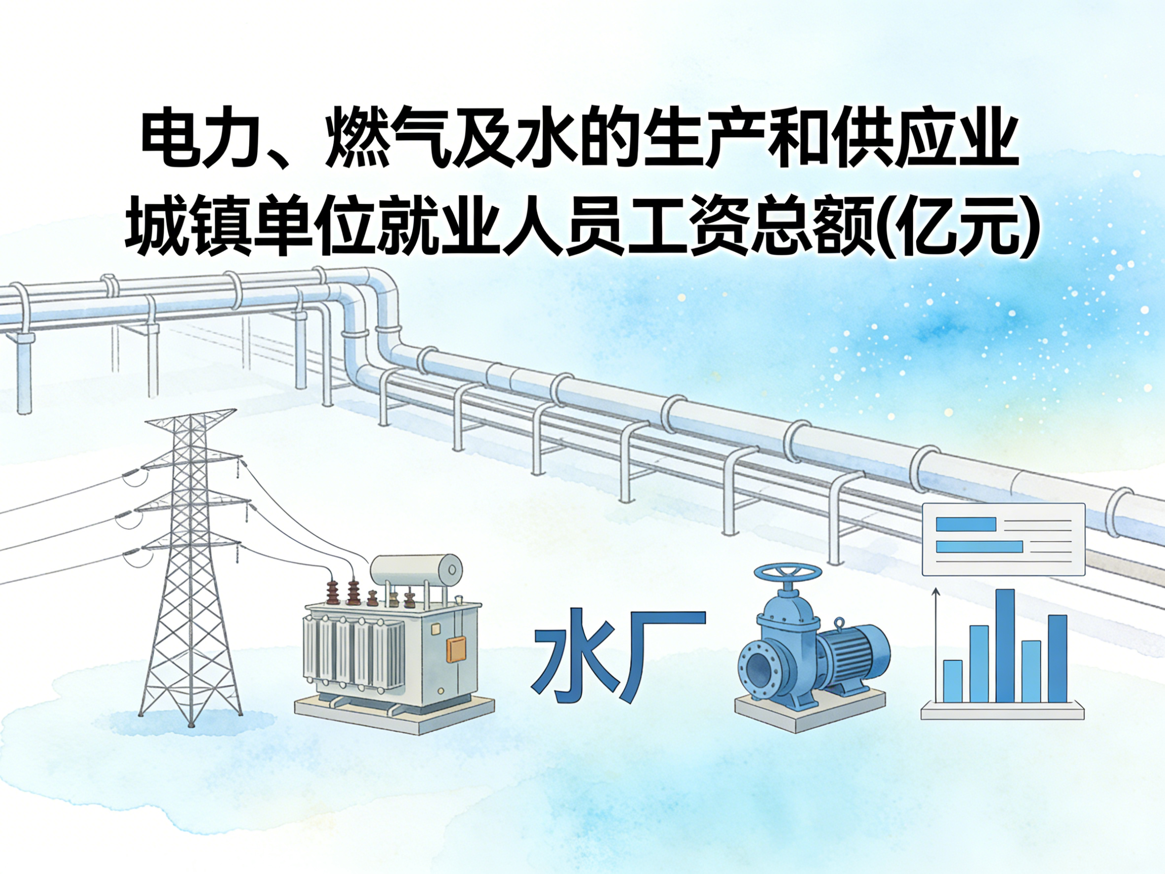 2006-2024年中国电力、燃气及水的生产和供应业城镇单位就业人员工资总额数据集