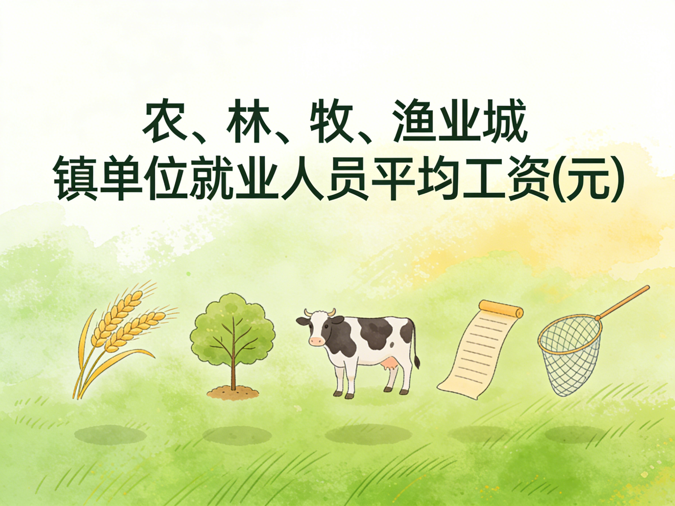2006-2024年中国农、林、牧、渔业城镇单位就业人员平均工资数据集