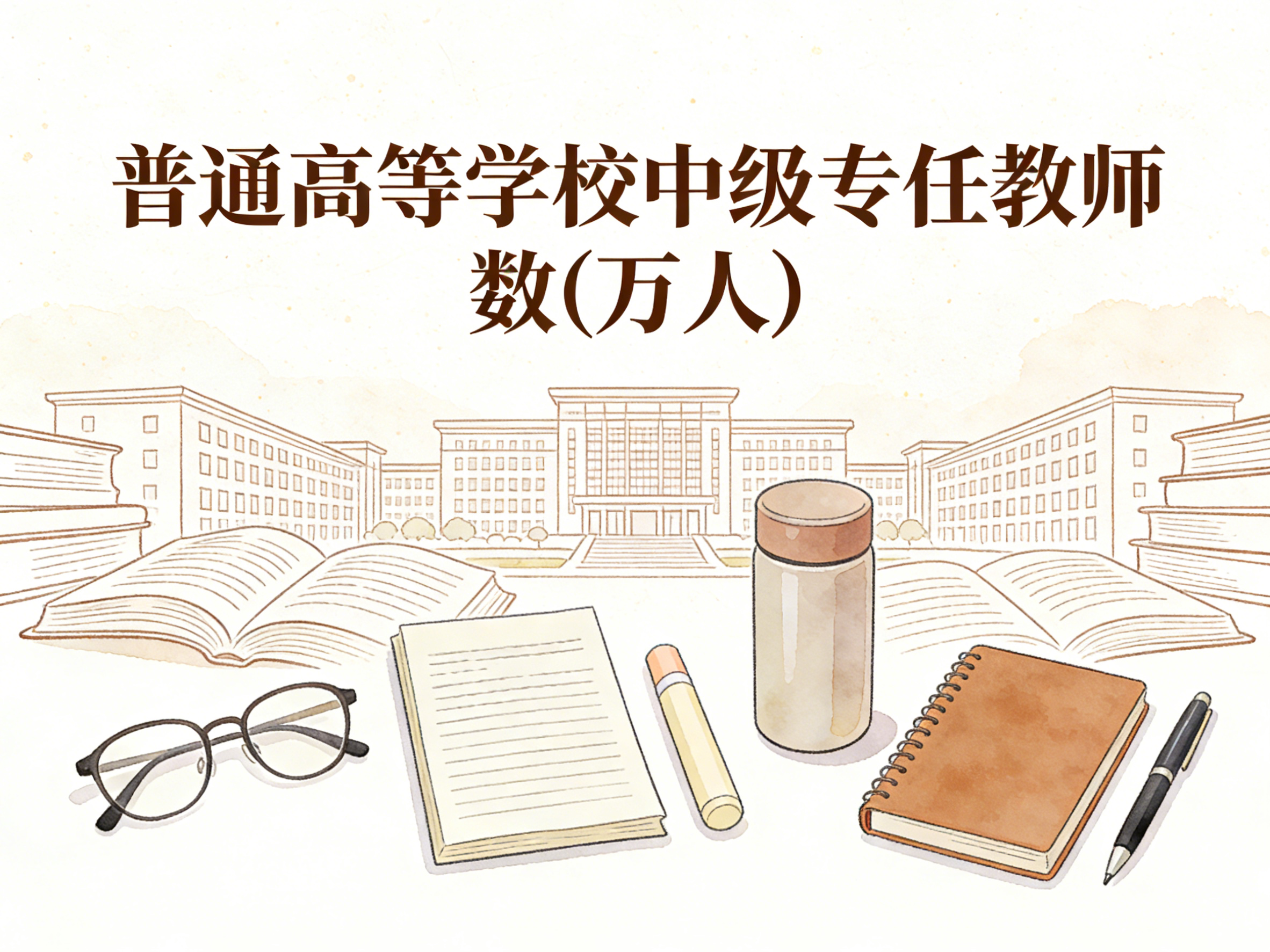 2006-2024年中国普通高等学校中级专任教师数数据集
