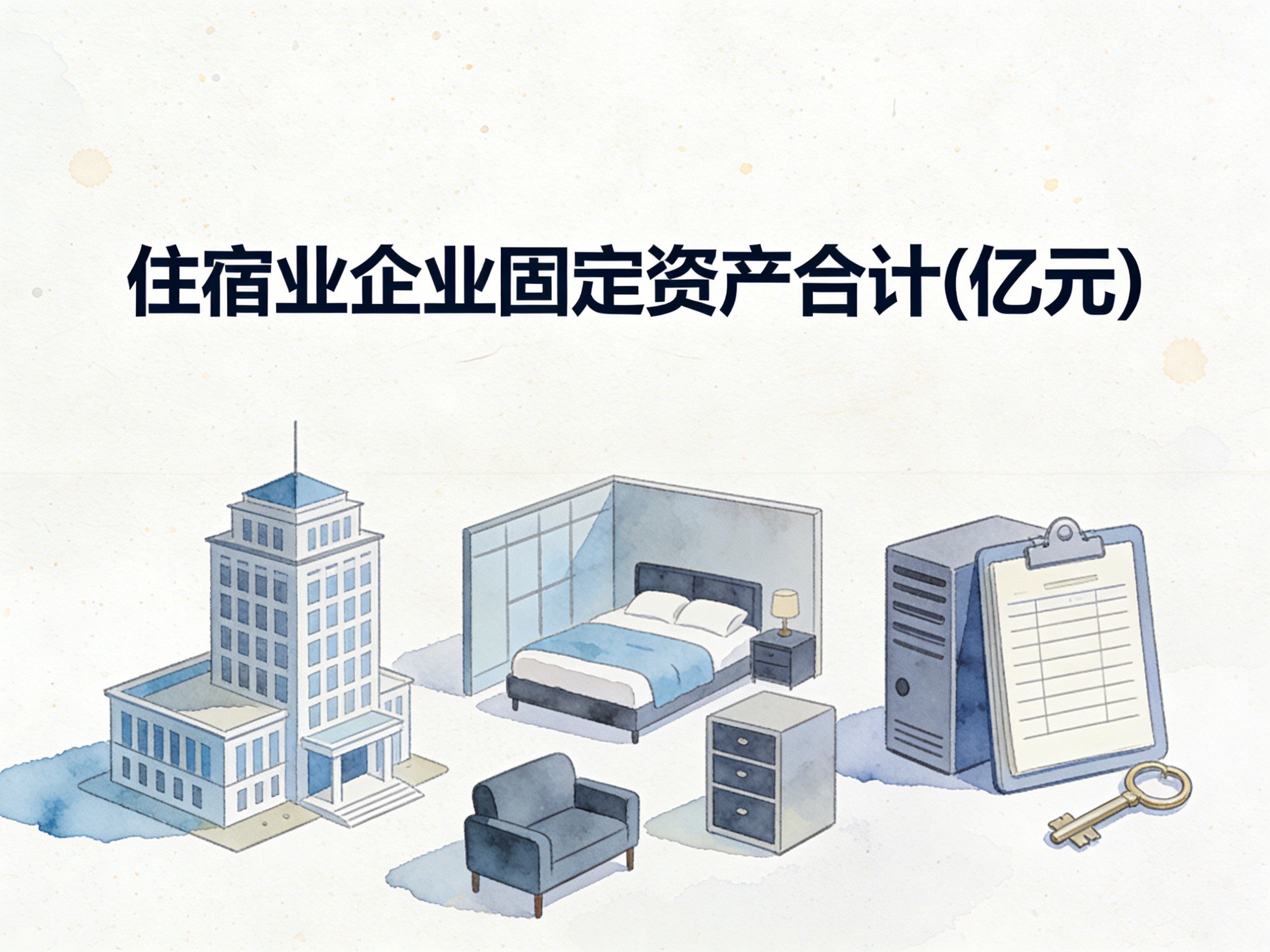 2008-2024年中国住宿业企业固定资产合计数据集