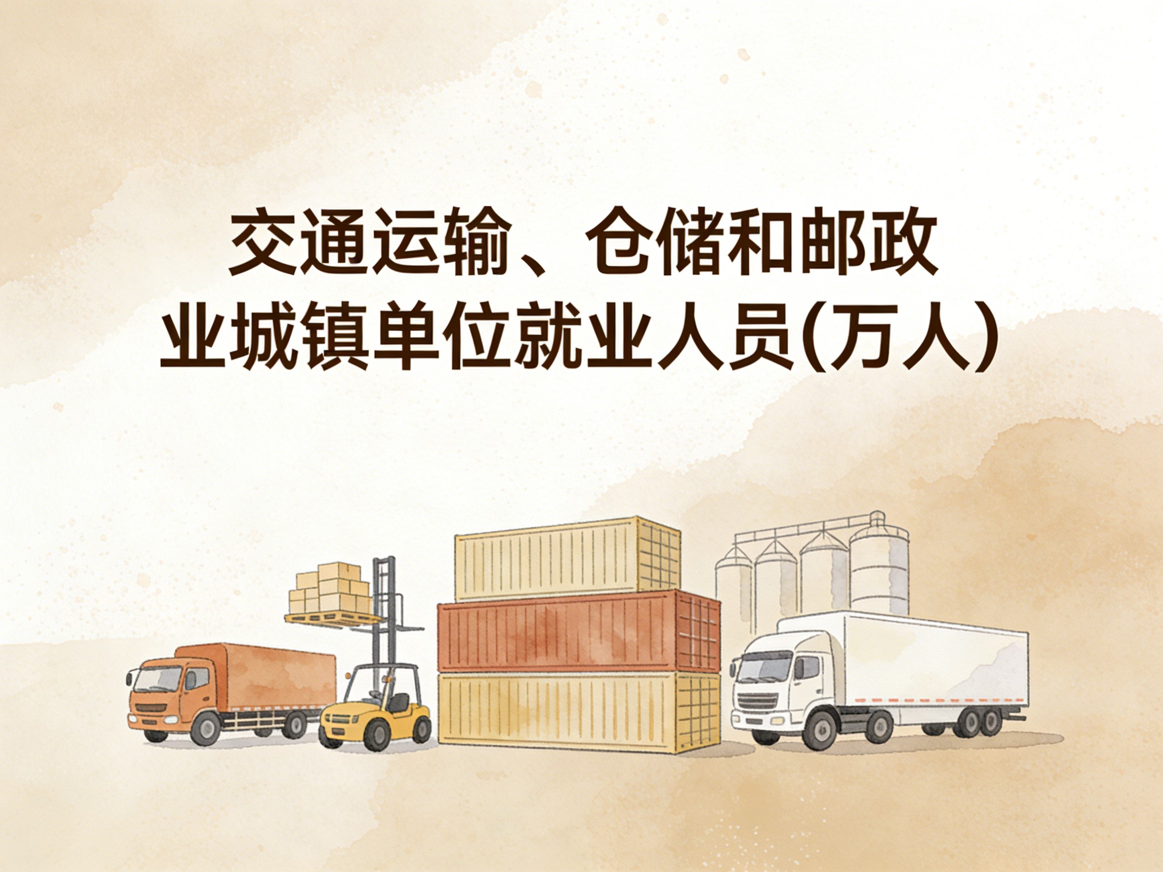 2008-2024年中国交通运输、仓储和邮政业城镇单位就业人员数据集