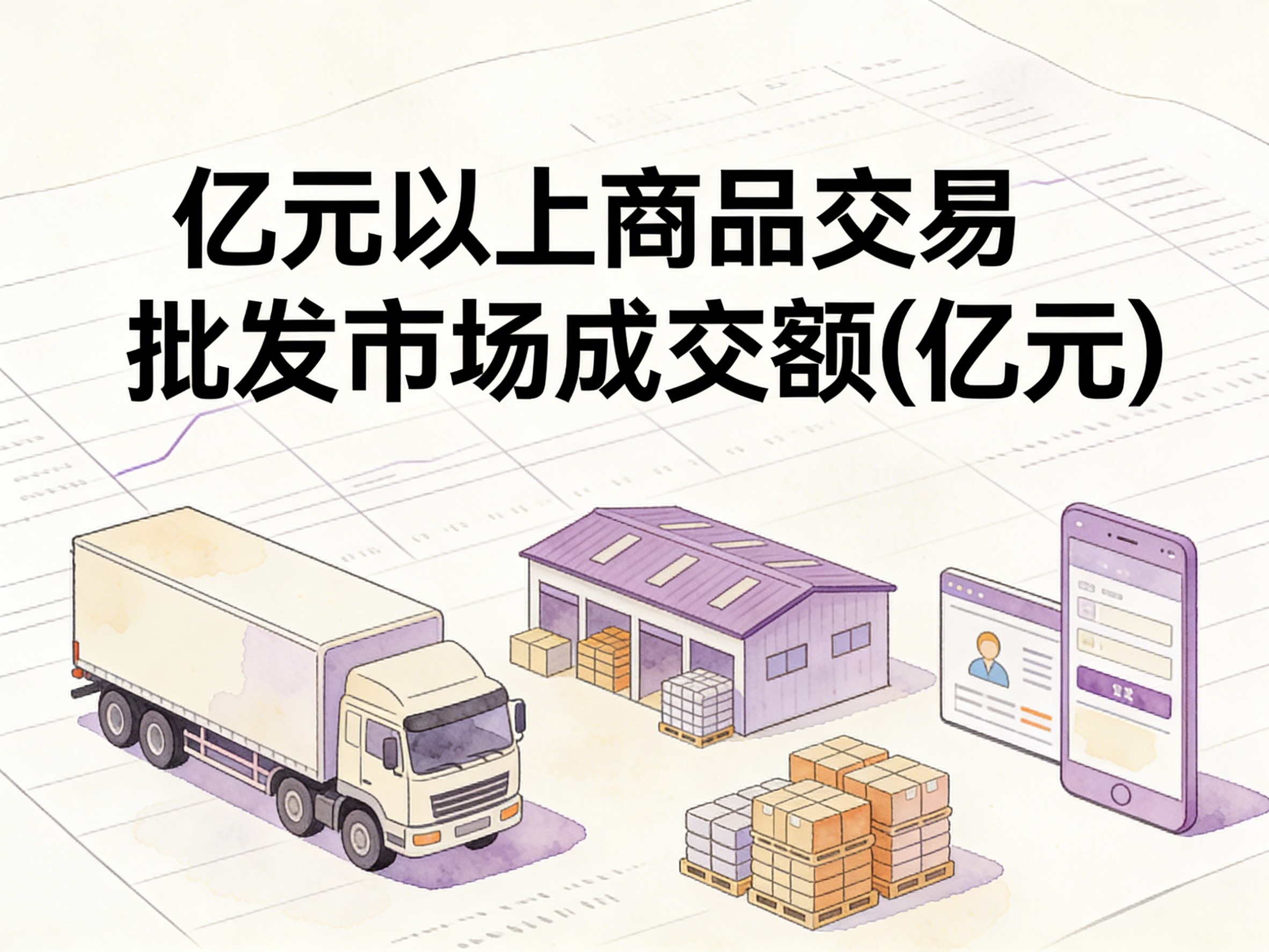 2008-2024年中国亿元以上商品交易批发市场成交额数据集