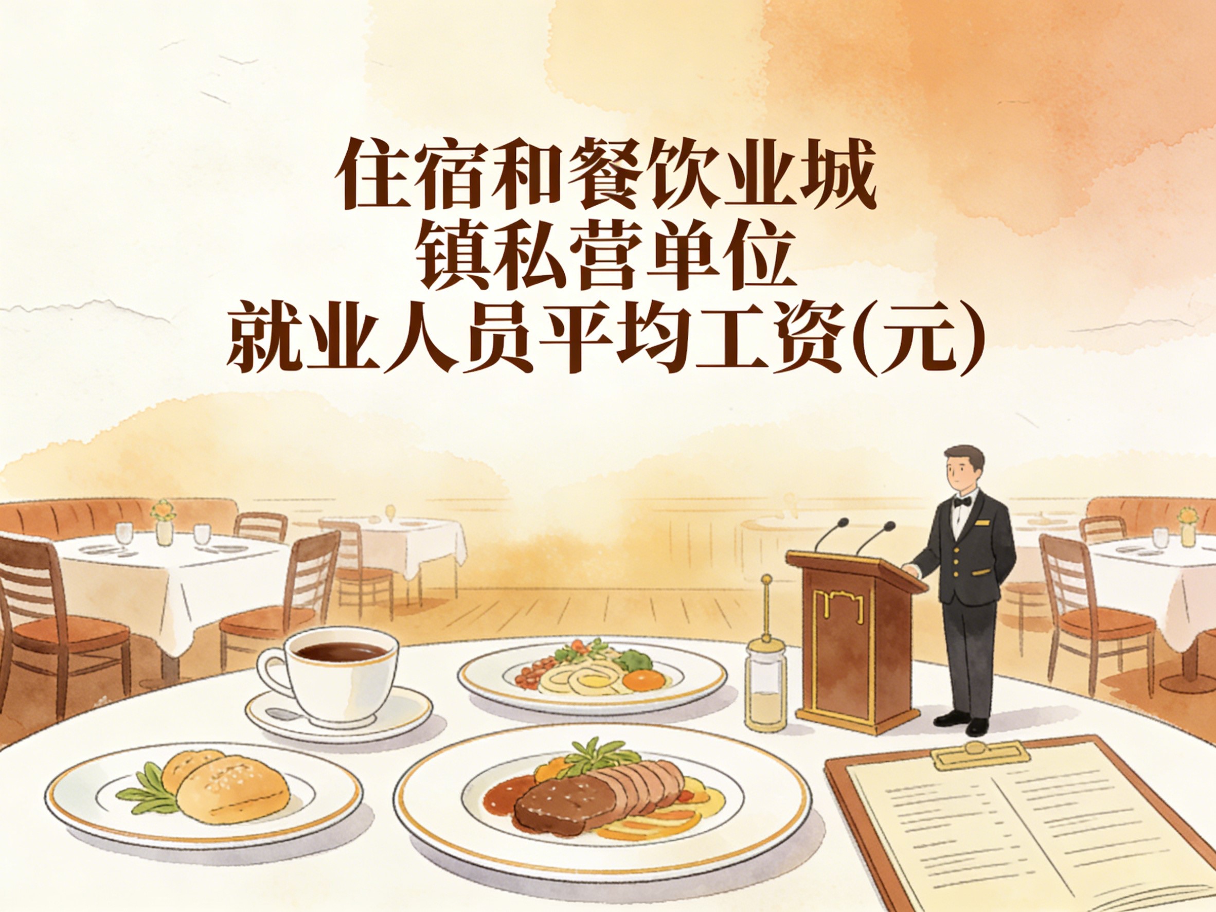 2009-2024年中国住宿和餐饮业城镇私营单位就业人员平均工资数据集