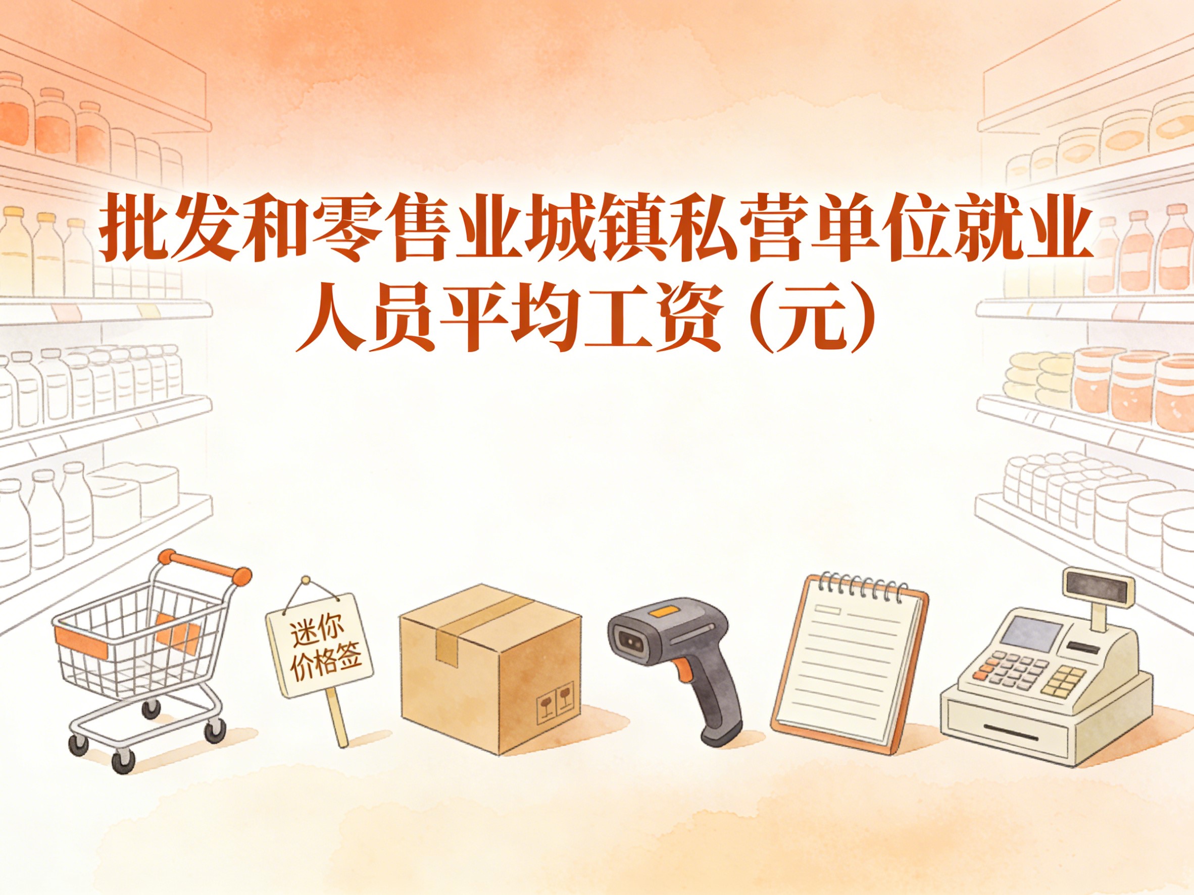 2009-2024年中国批发和零售业城镇私营单位就业人员平均工资数据集