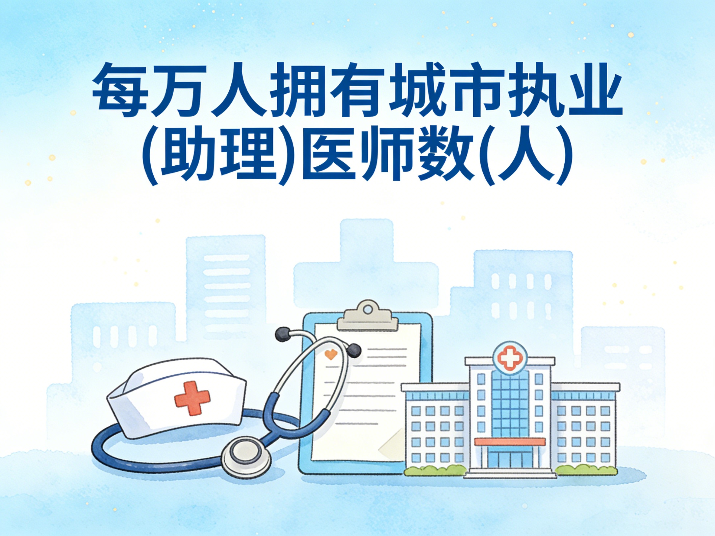 2010-2024年中国每万人拥有城市执业(助理)医师数数据集