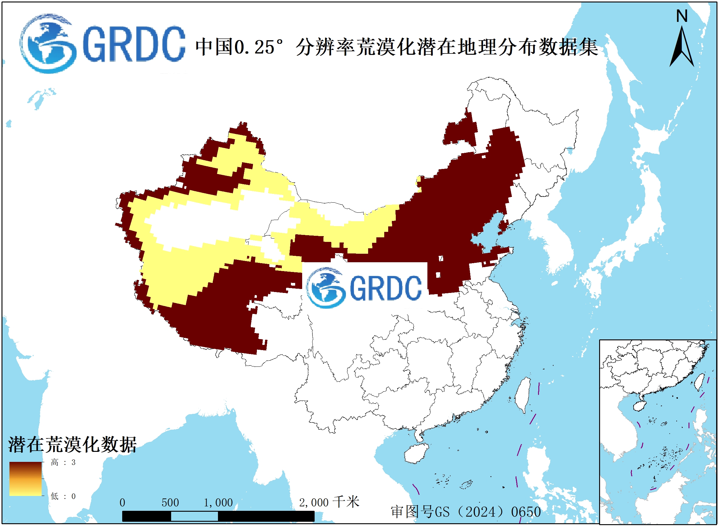 1930-2100年中国潜在荒漠化区域时空变化数据集