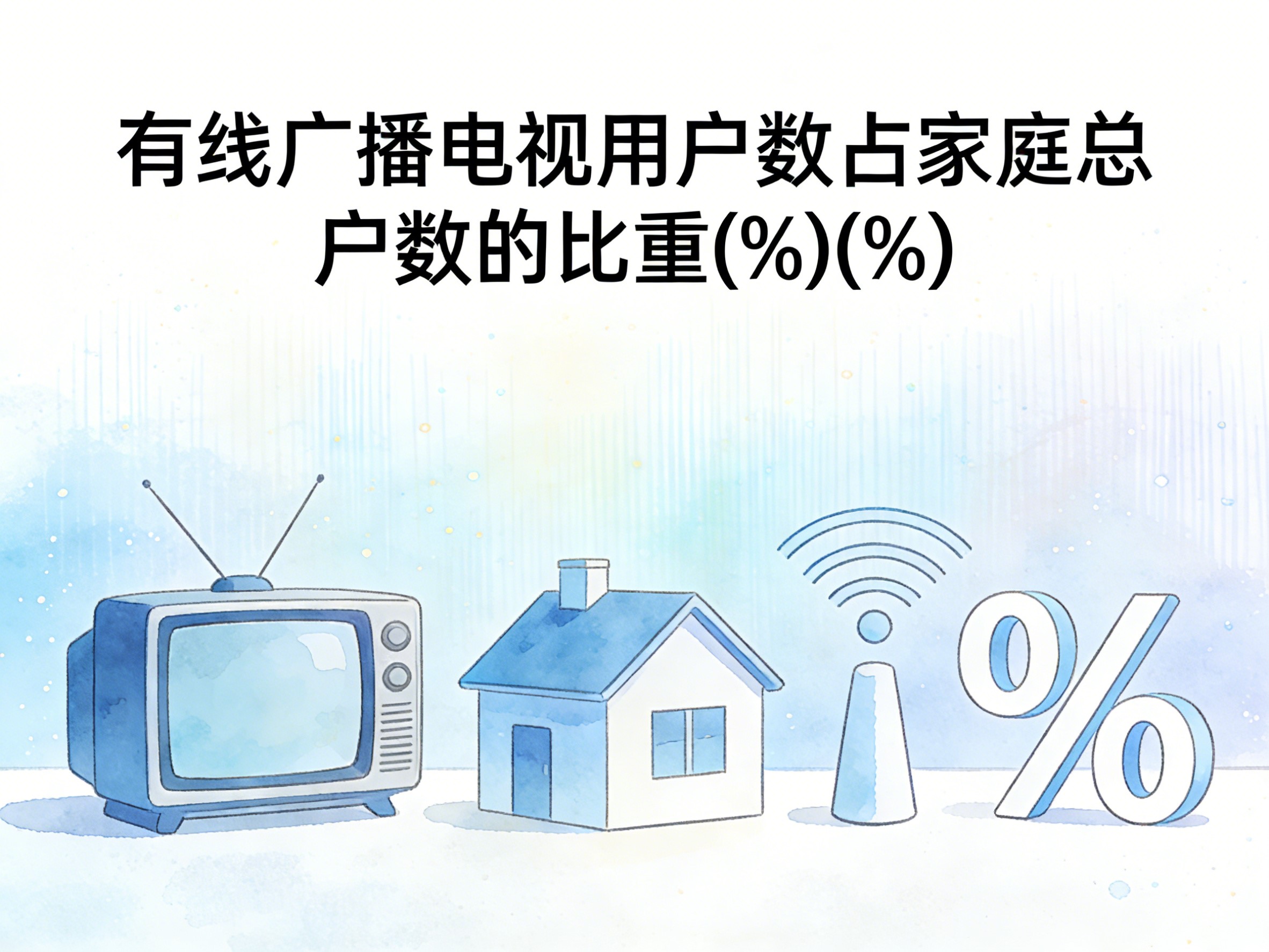 2010-2024年中国有线广播电视用户数占家庭总户数的比重数据集