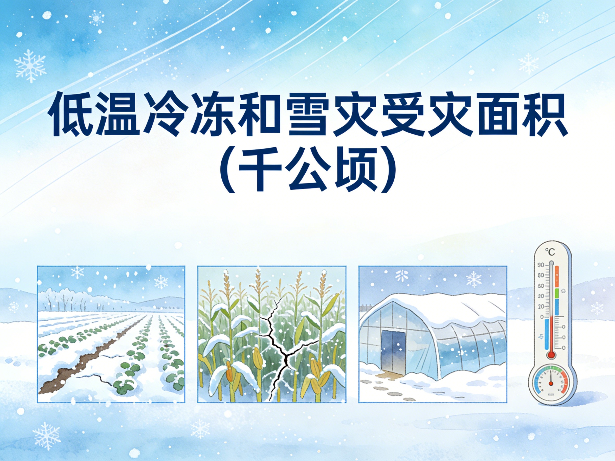 2010-2024年中国低温冷冻和雪灾受灾面积数据集