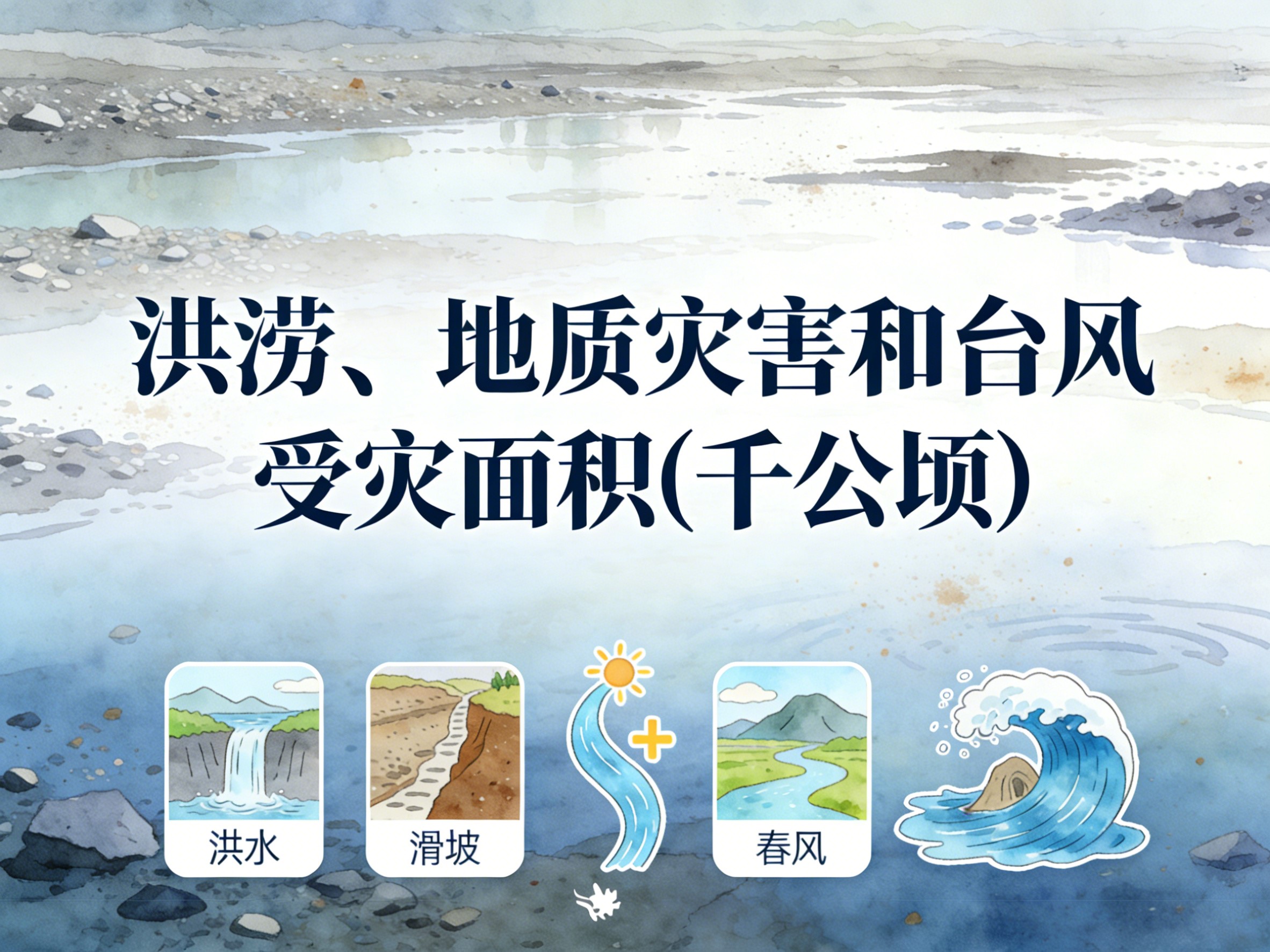 2010-2024年中国洪涝、地质灾害和台风受灾面积数据集