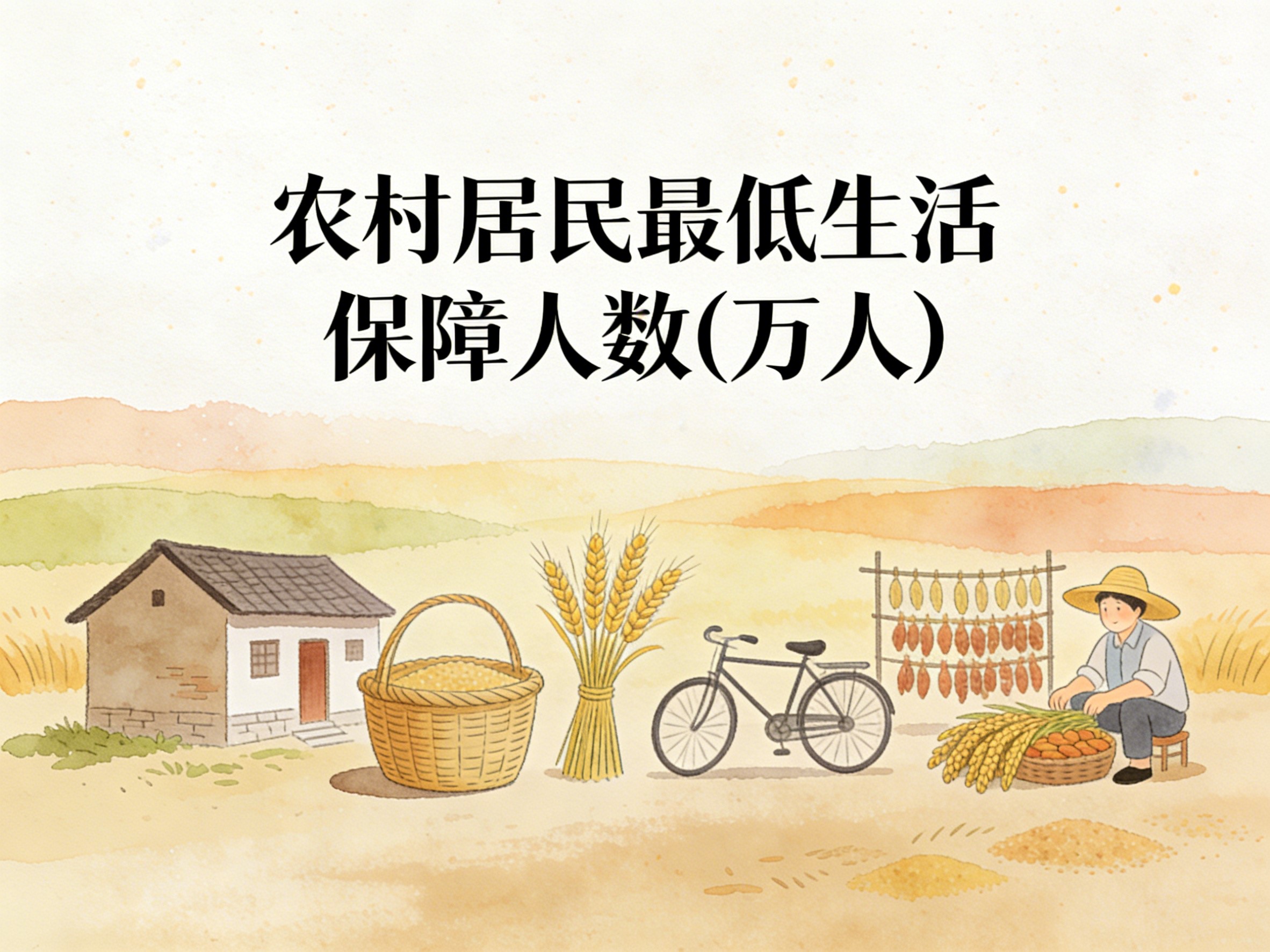 2011-2024年中国农村居民最低生活保障人数数据集