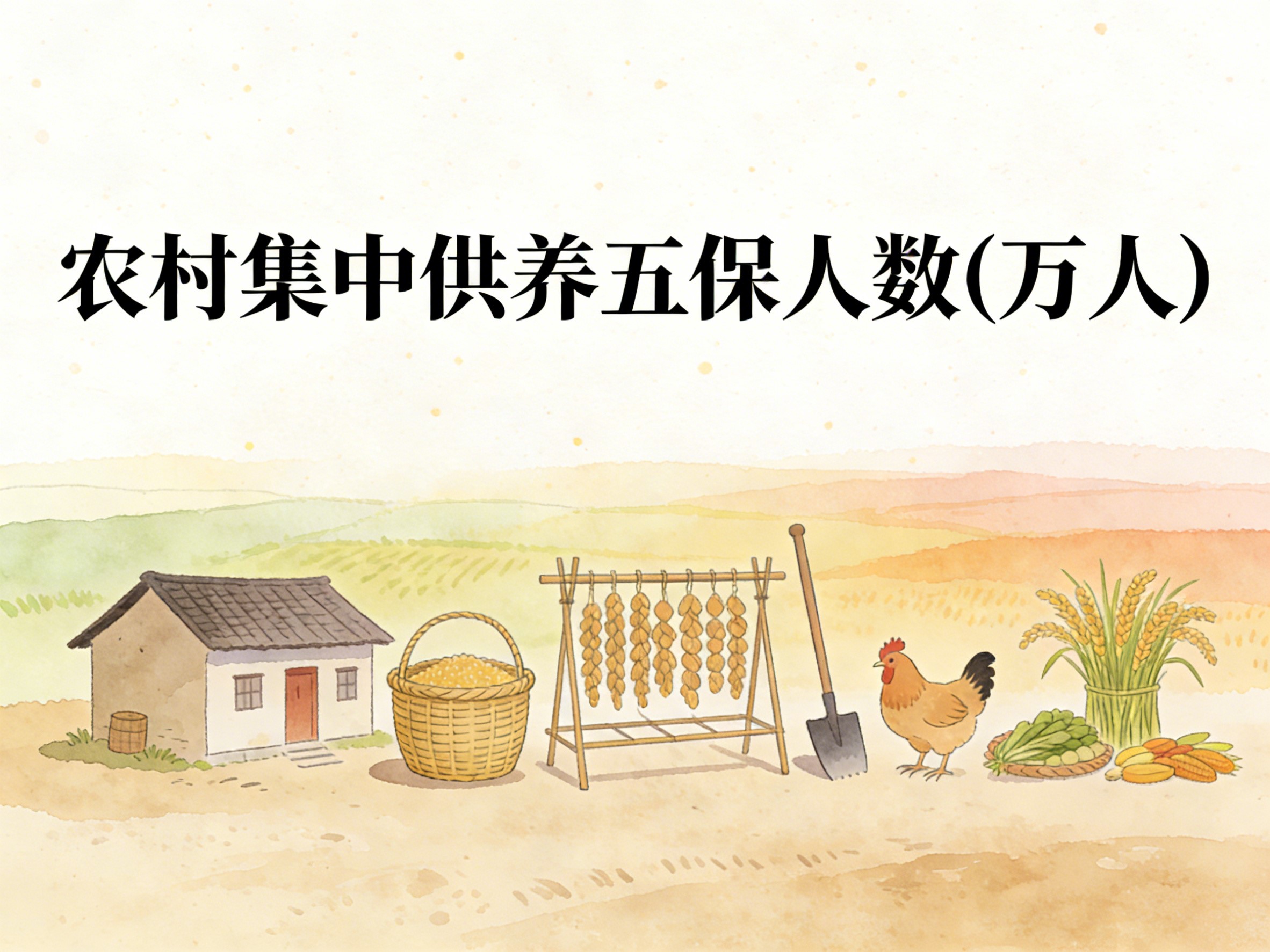 2011-2024年中国农村集中供养五保人数数据集