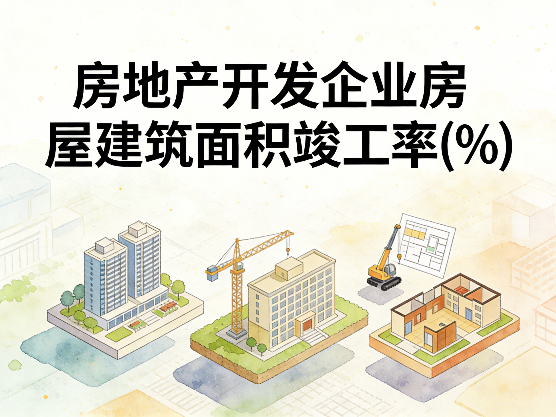 2000-2024年中国房地产开发企业房屋建筑面积竣工率数据集