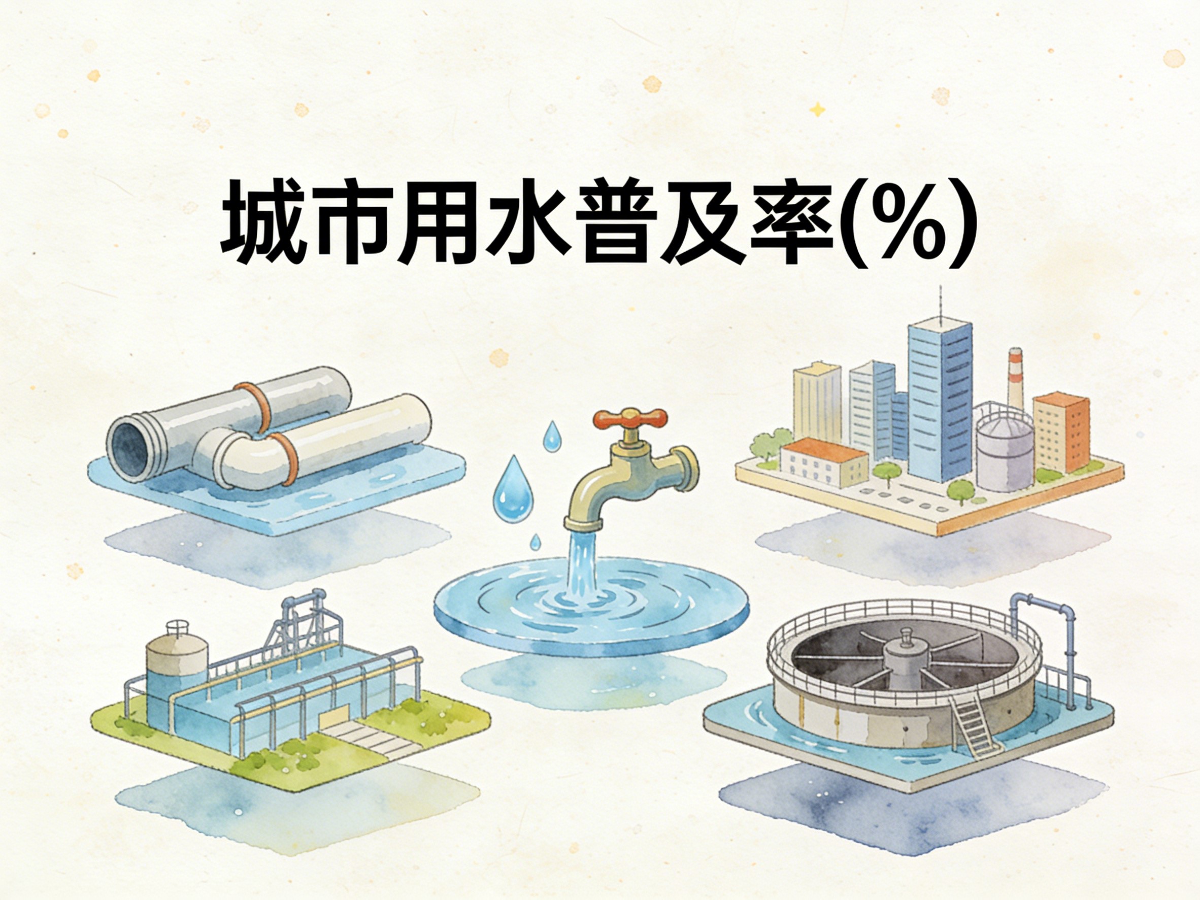 2004-2024年中国城市用水普及率数据集