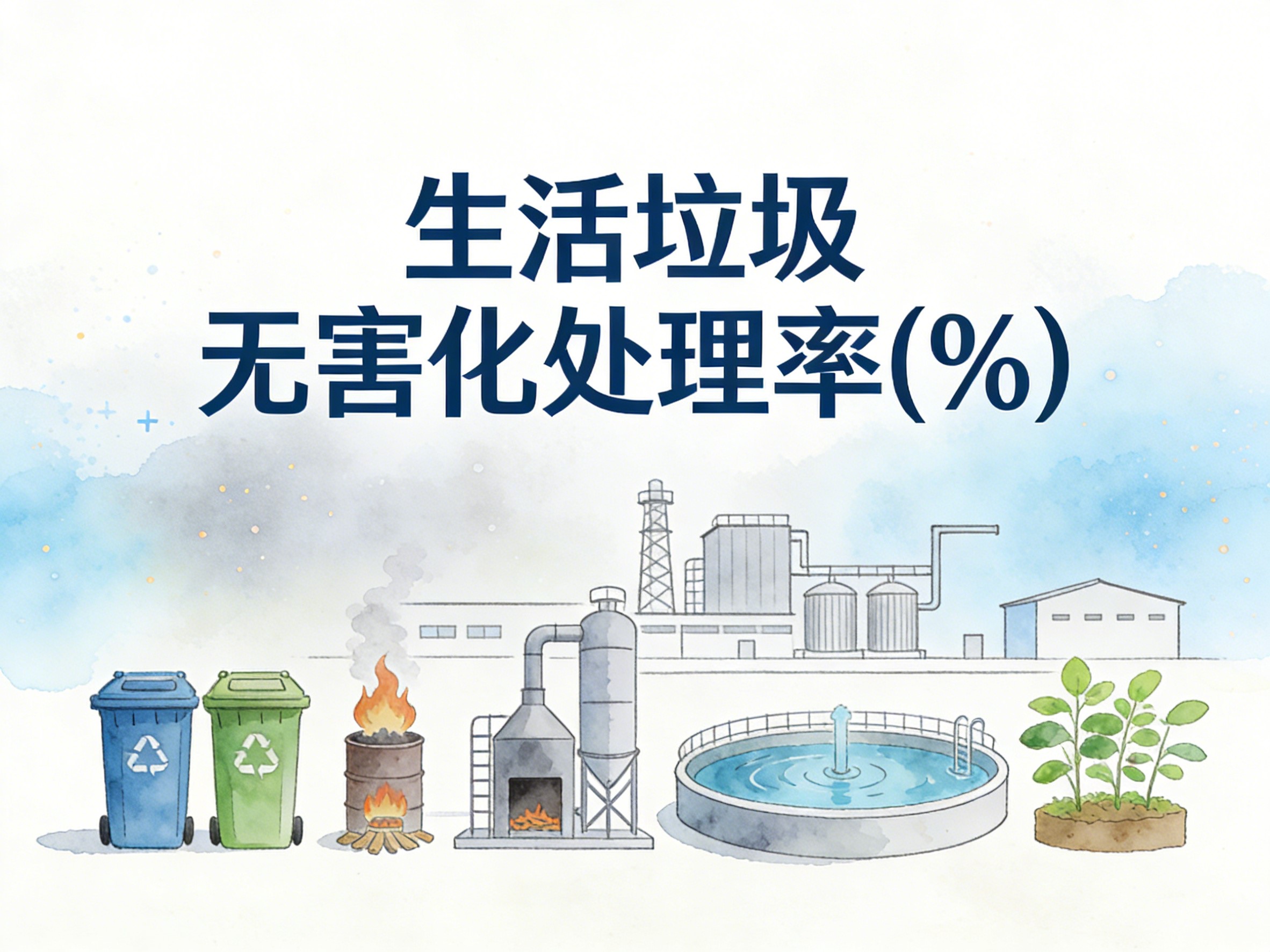 2004-2024年中国生活垃圾无害化处理率数据集