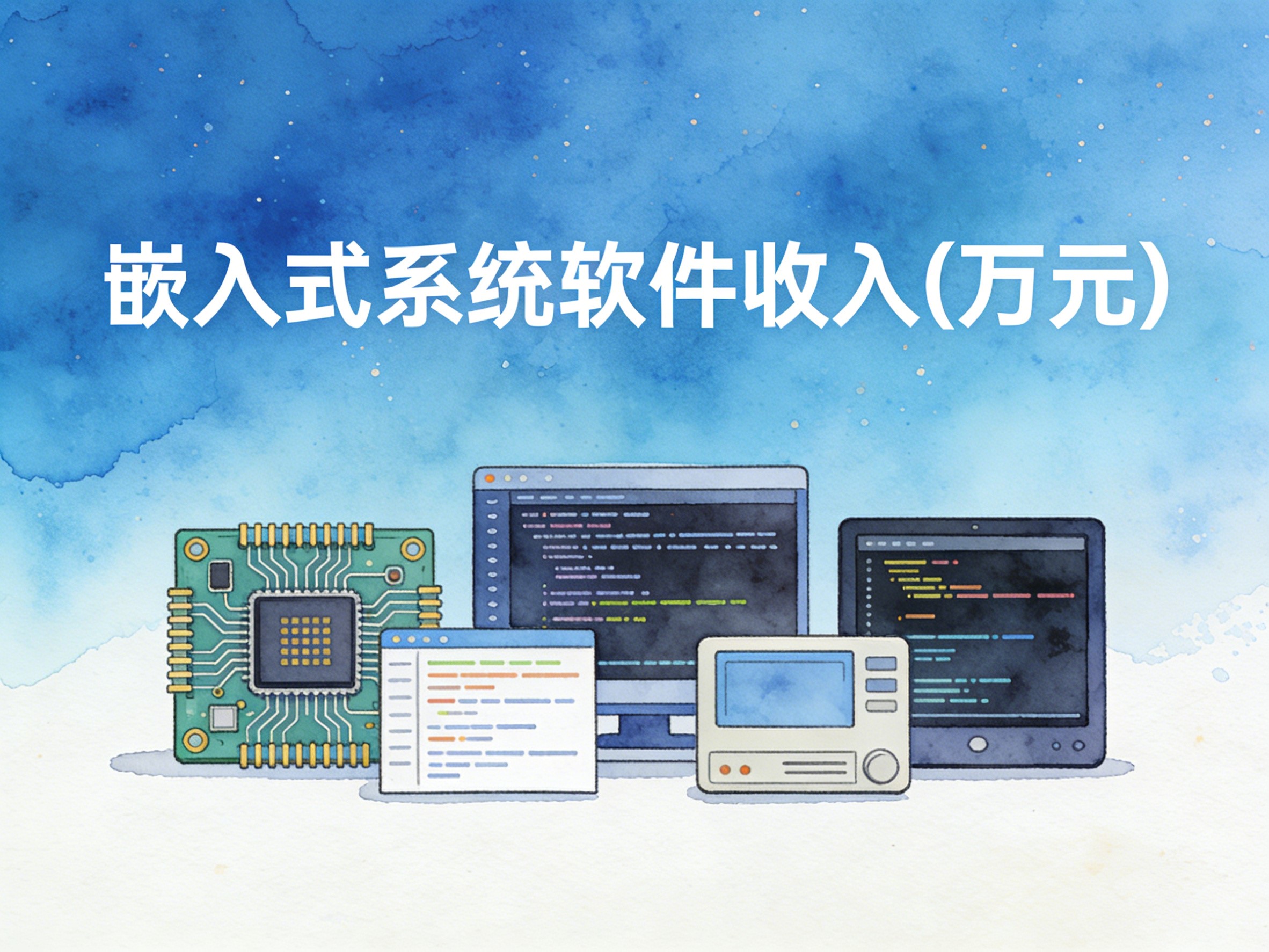 2012-2024年中国嵌入式系统软件收入数据集