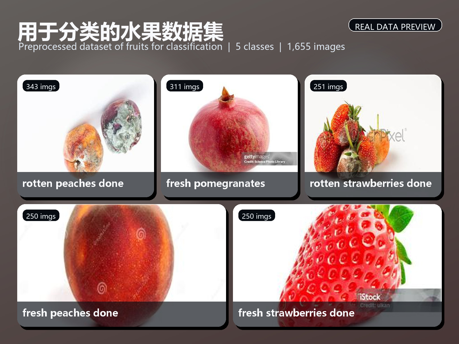 用于分类的水果数据集