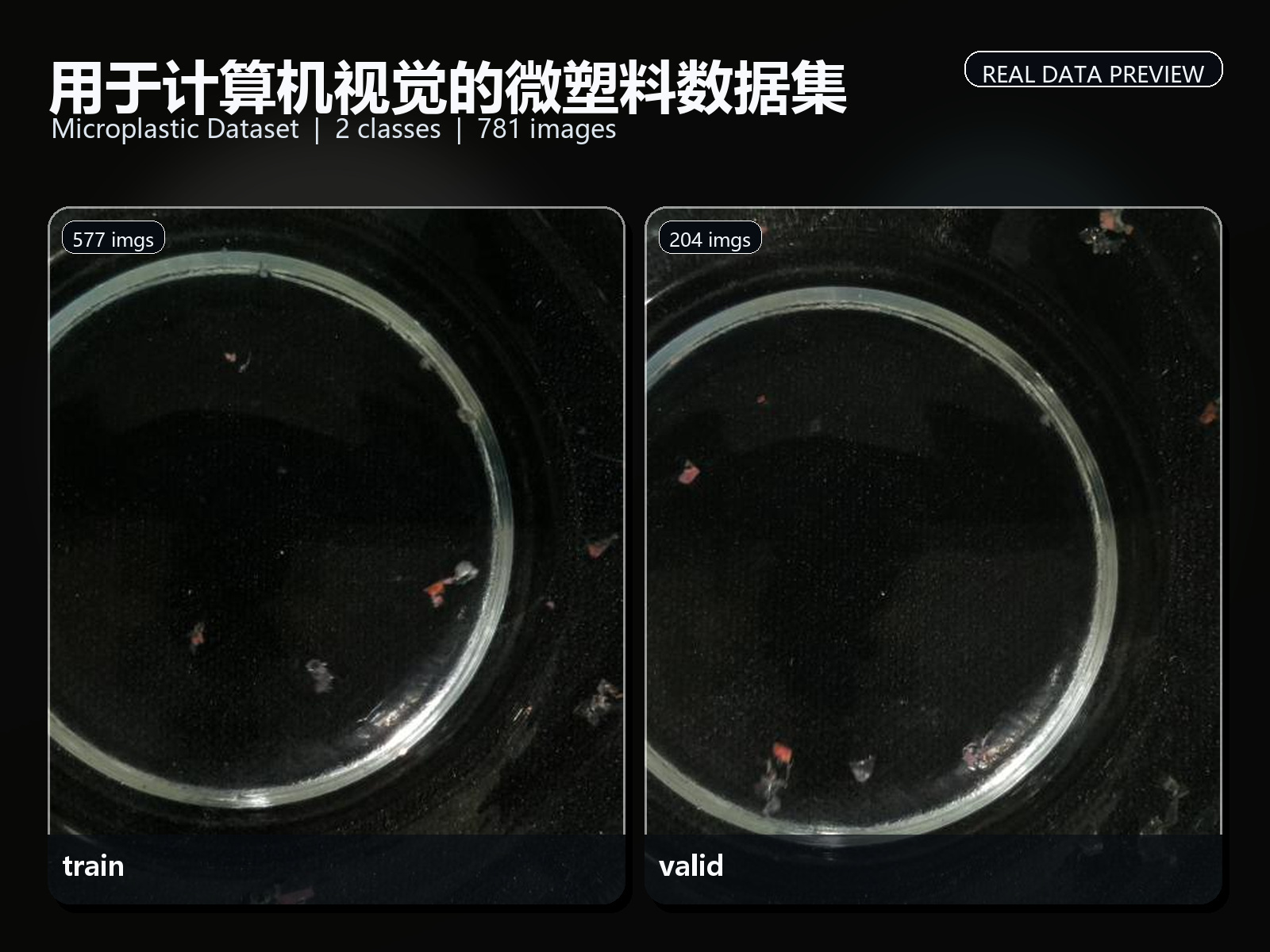 用于计算机视觉的微塑料数据集