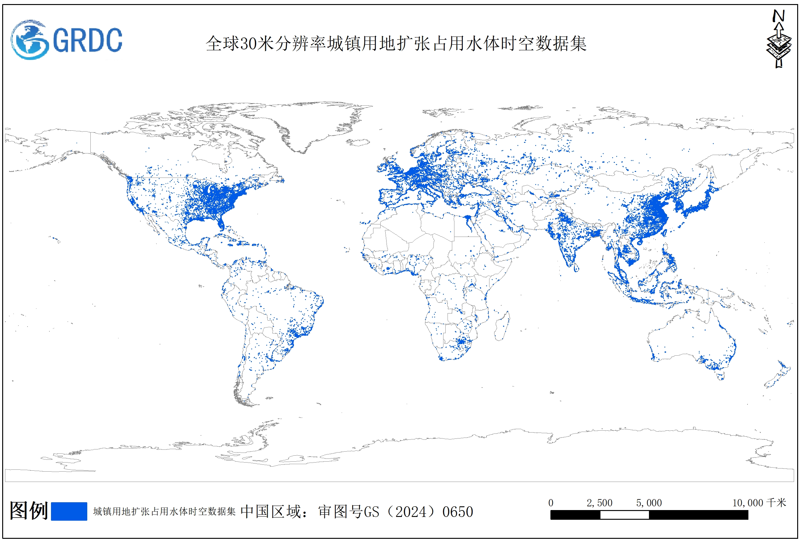 1986-2015年全球30米分辨率城镇用地扩张占用水体时空数据集