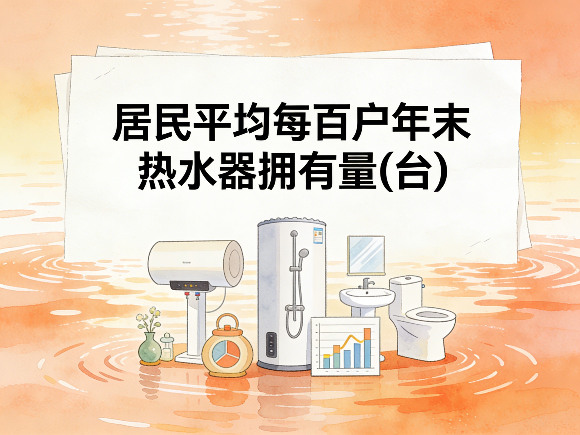 2015-2024年中国居民平均每百户年末热水器拥有量数据集