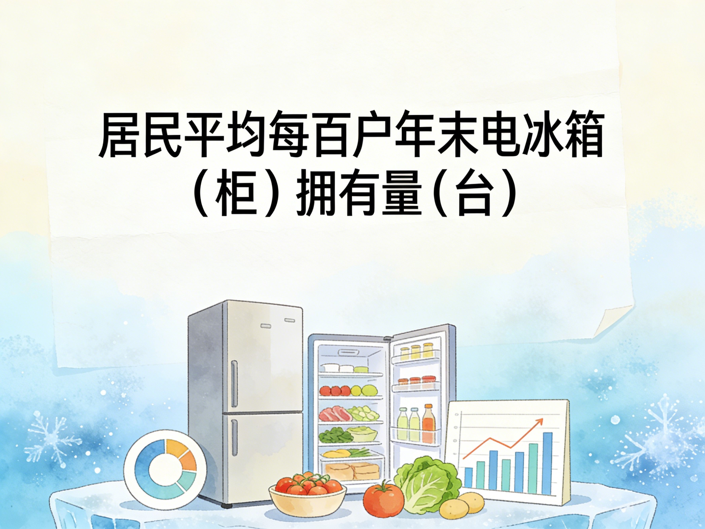 2015-2024年中国居民平均每百户年末电冰箱（柜）拥有量数据集