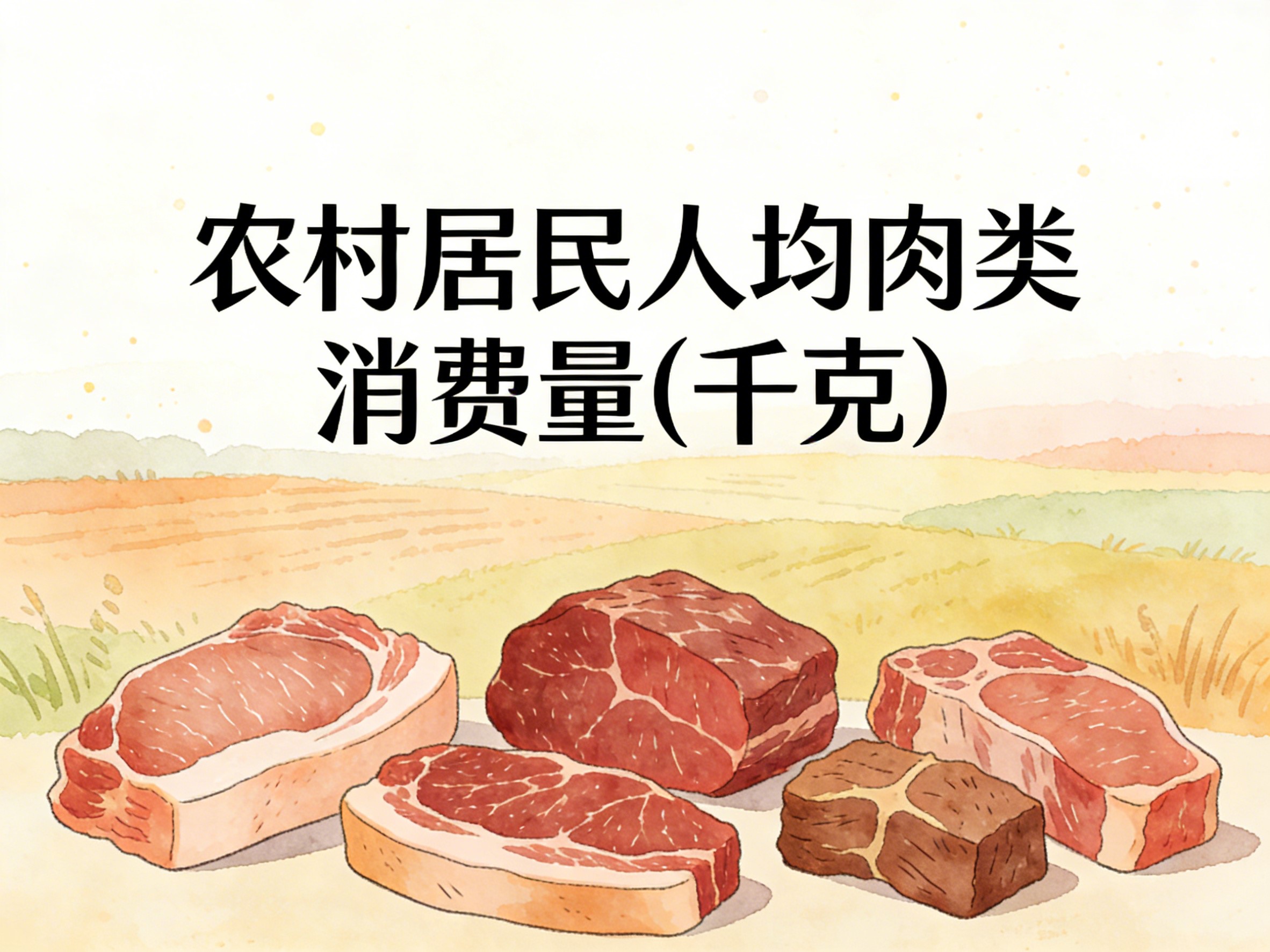 2015-2024年中国农村居民人均肉类消费量数据集