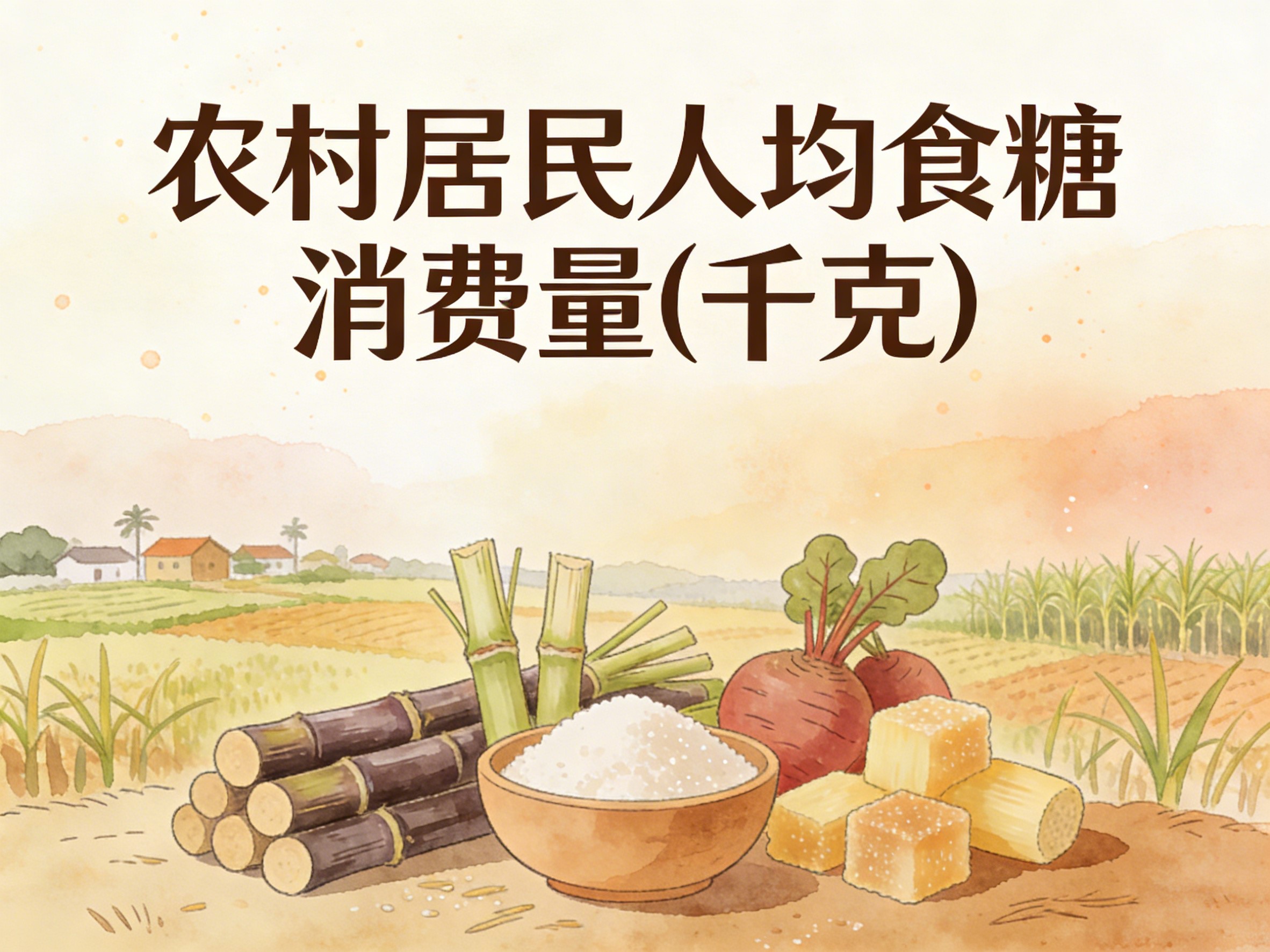 2015-2024年中国农村居民人均食糖消费量数据集