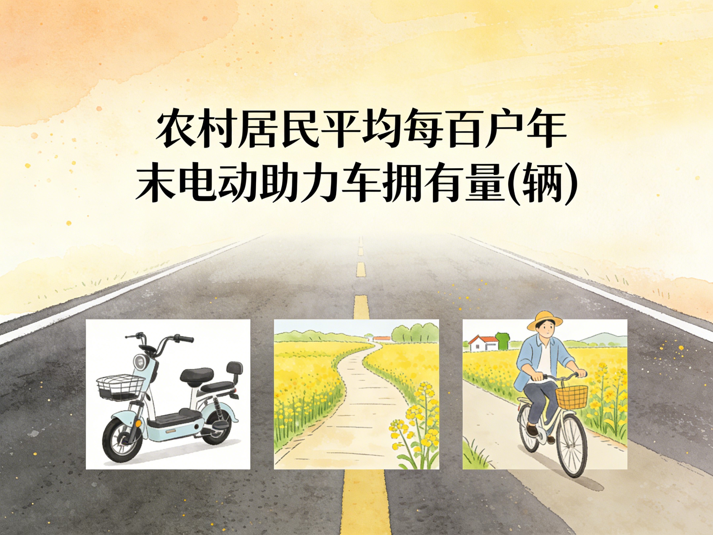 2015-2024年中国农村居民平均每百户年末电动助力车拥有量数据集