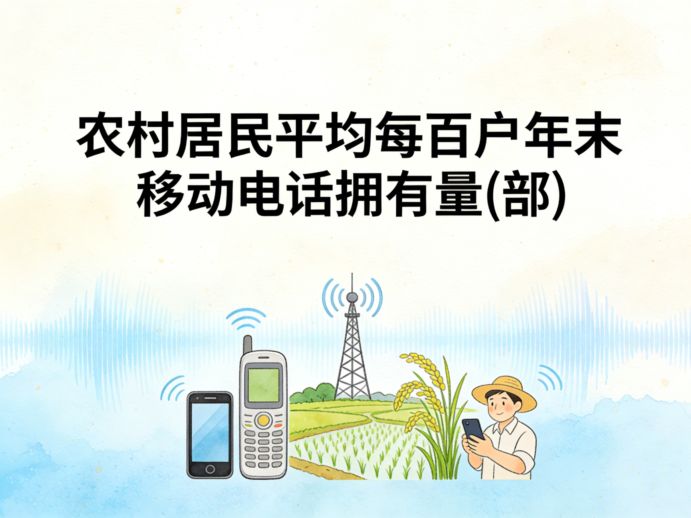 2015-2024年中国农村居民平均每百户年末移动电话拥有量数据集