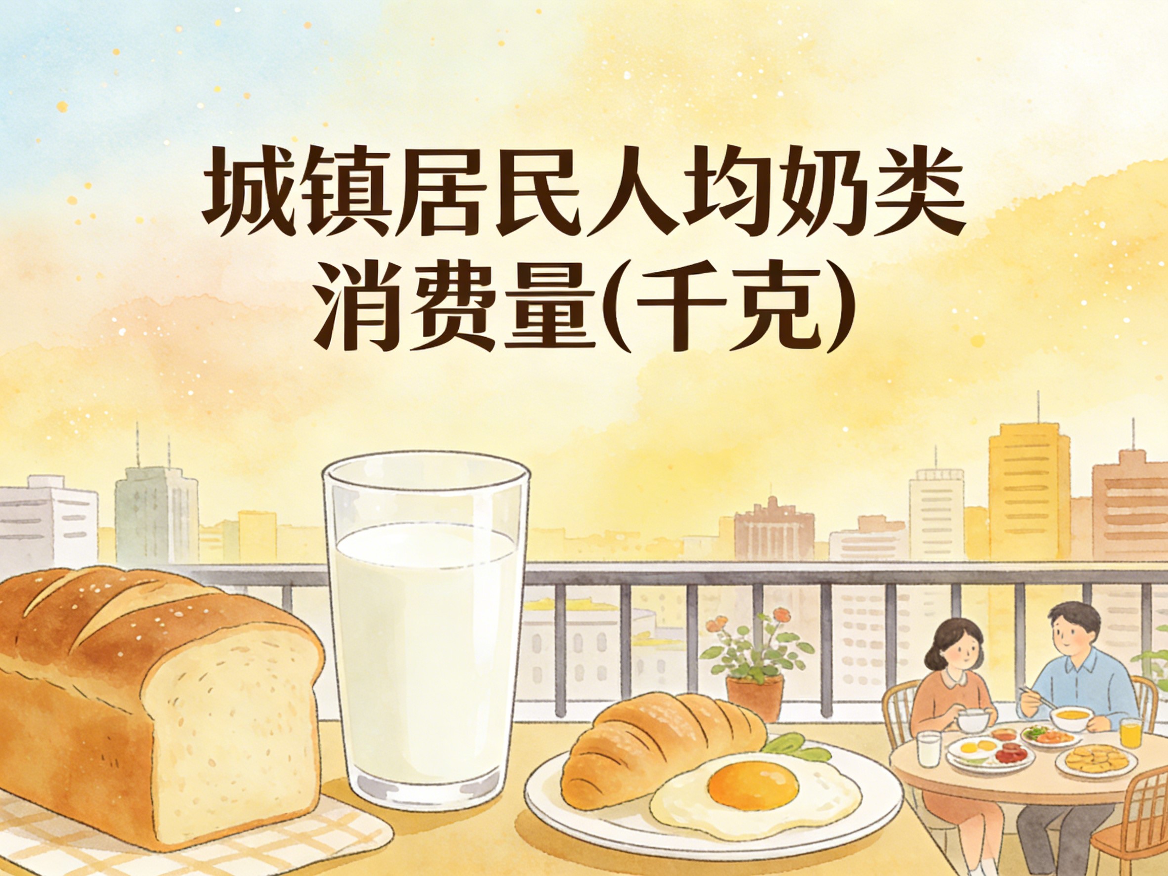 2015-2024年中国城镇居民人均奶类消费量数据集