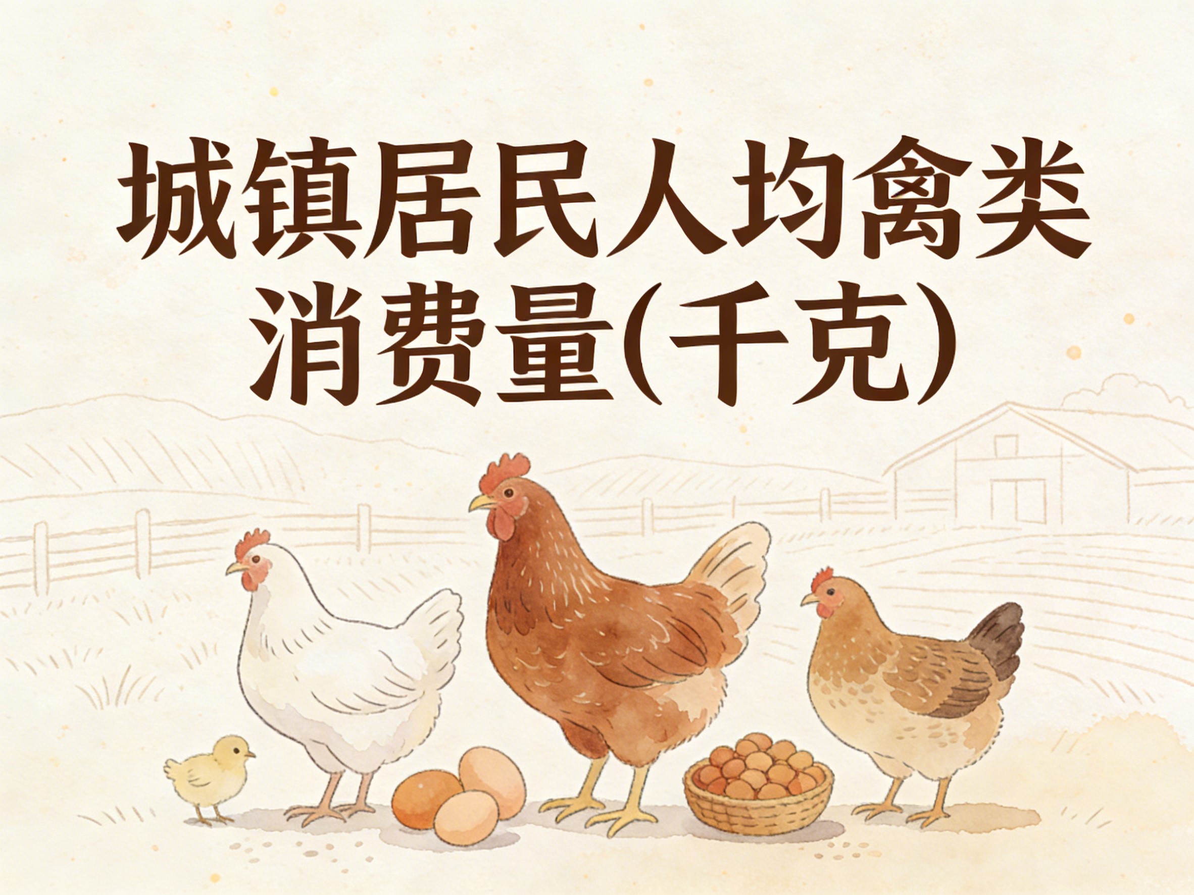 2015-2024年中国城镇居民人均禽类消费量数据集