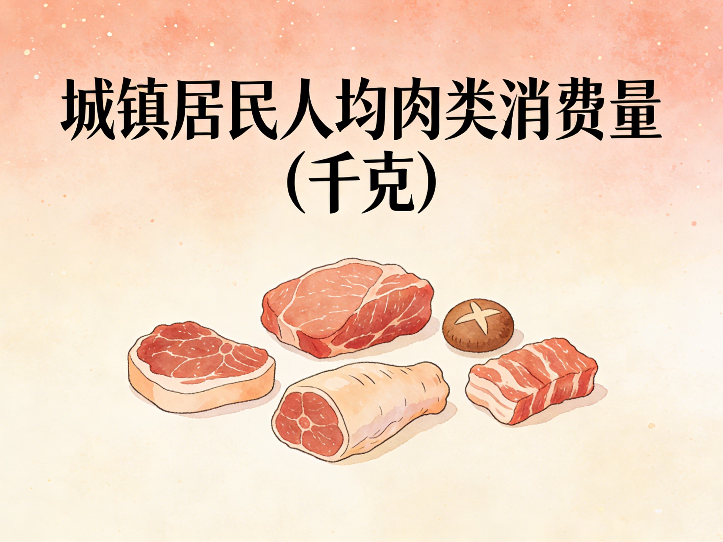 2015-2024年中国城镇居民人均肉类消费量数据集