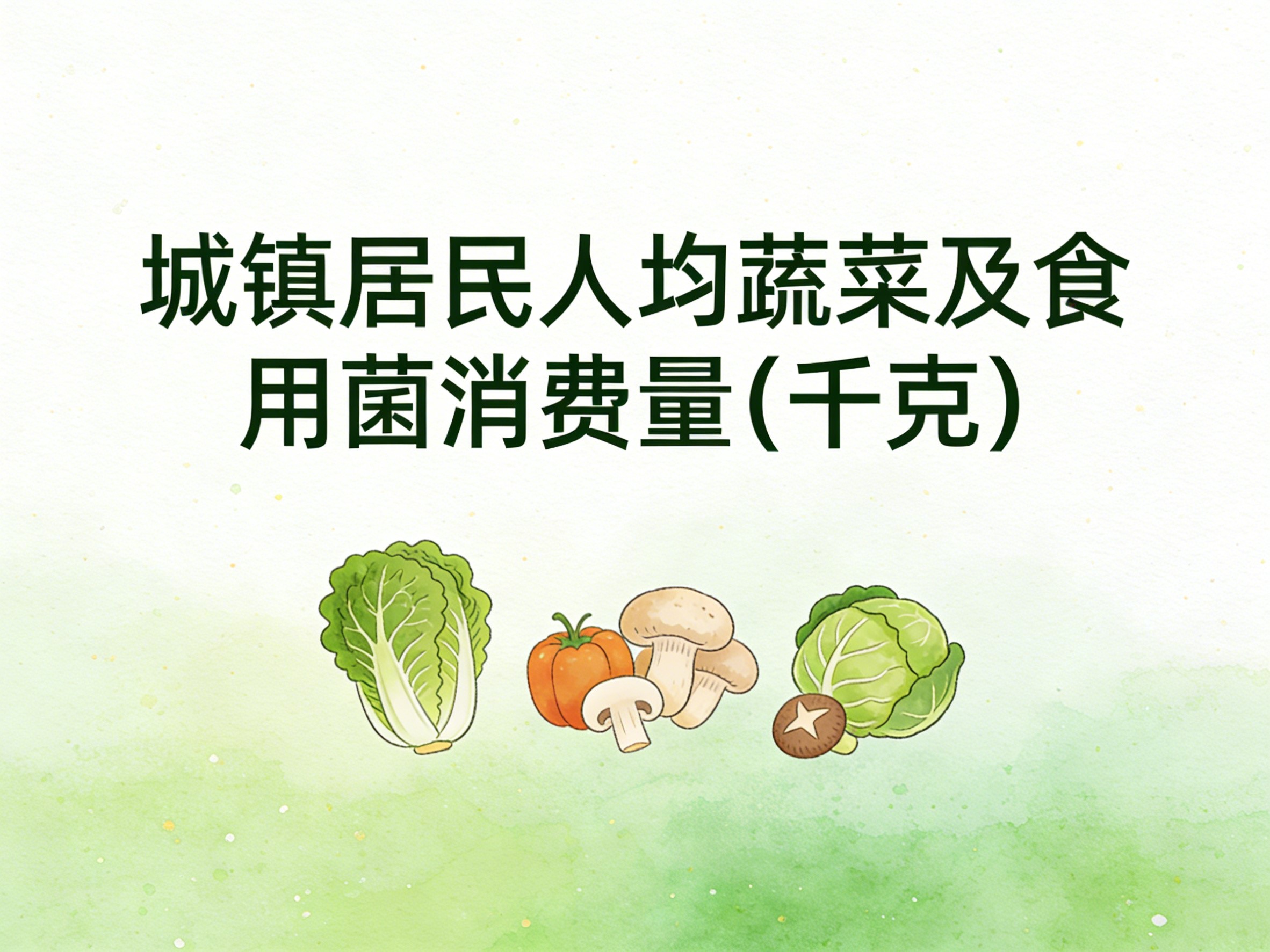 2015-2024年中国城镇居民人均蔬菜及食用菌消费量数据集