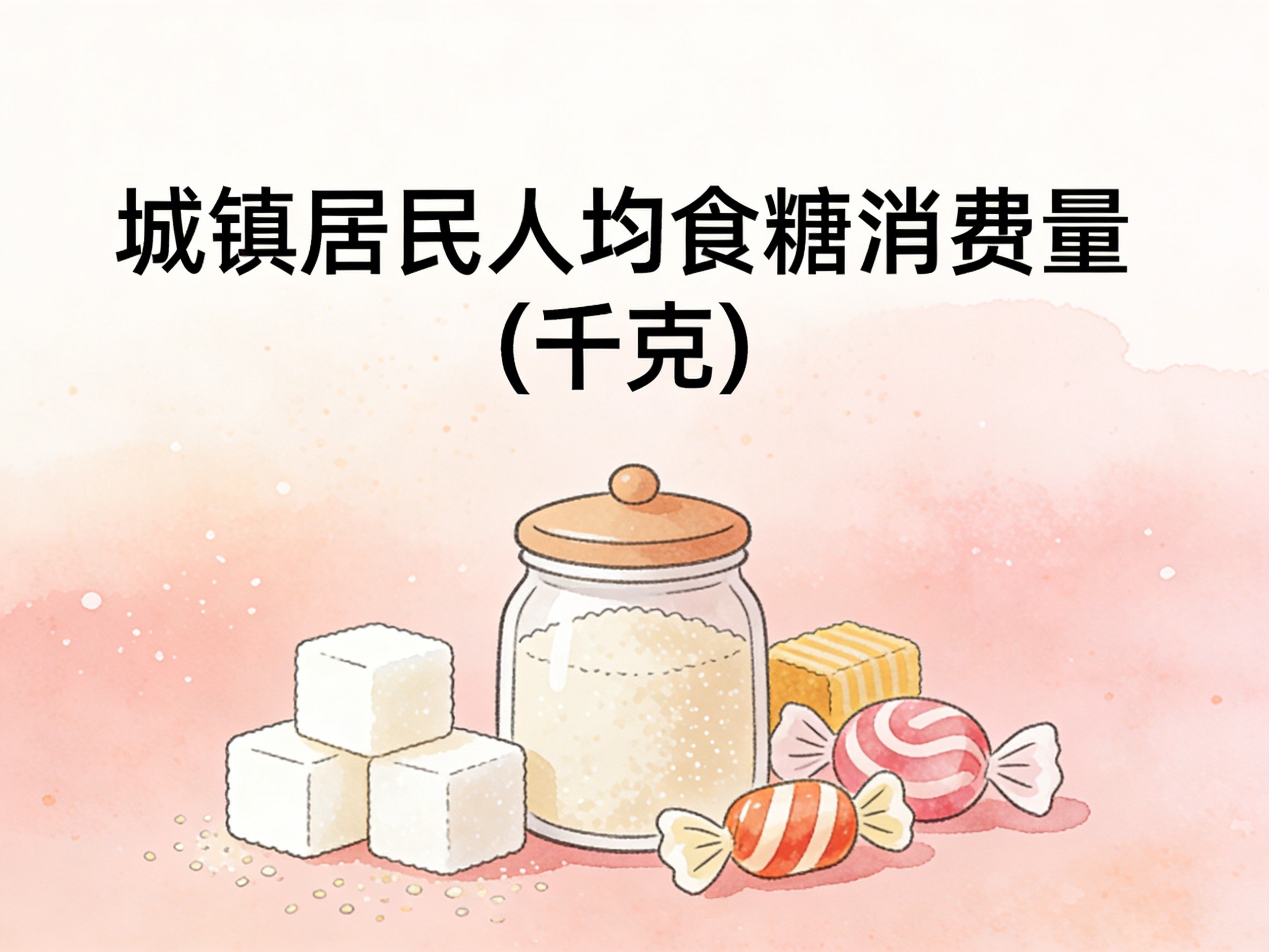 2015-2024年中国城镇居民人均食糖消费量数据集