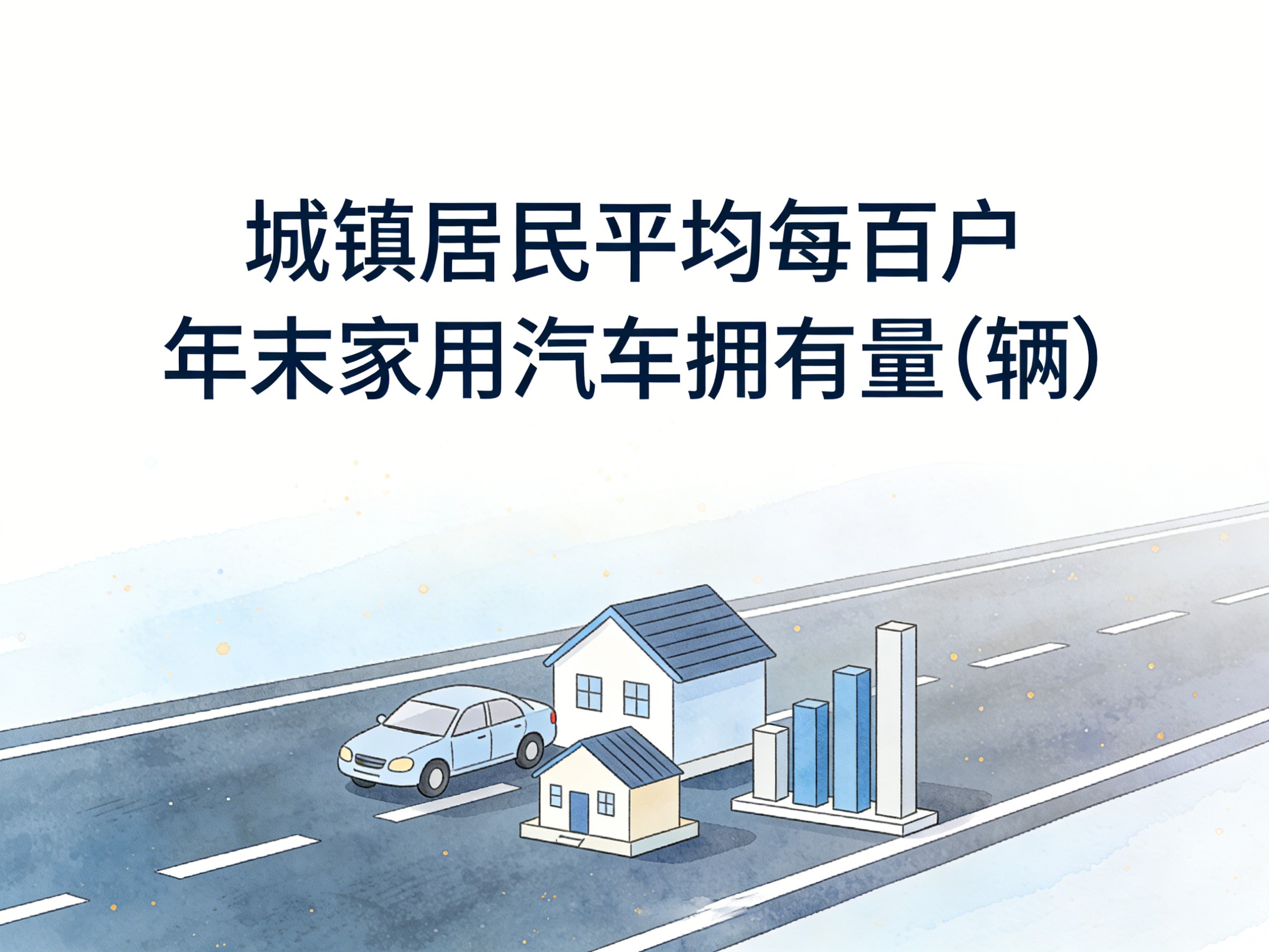 2015-2024年中国城镇居民平均每百户年末家用汽车拥有量数据集