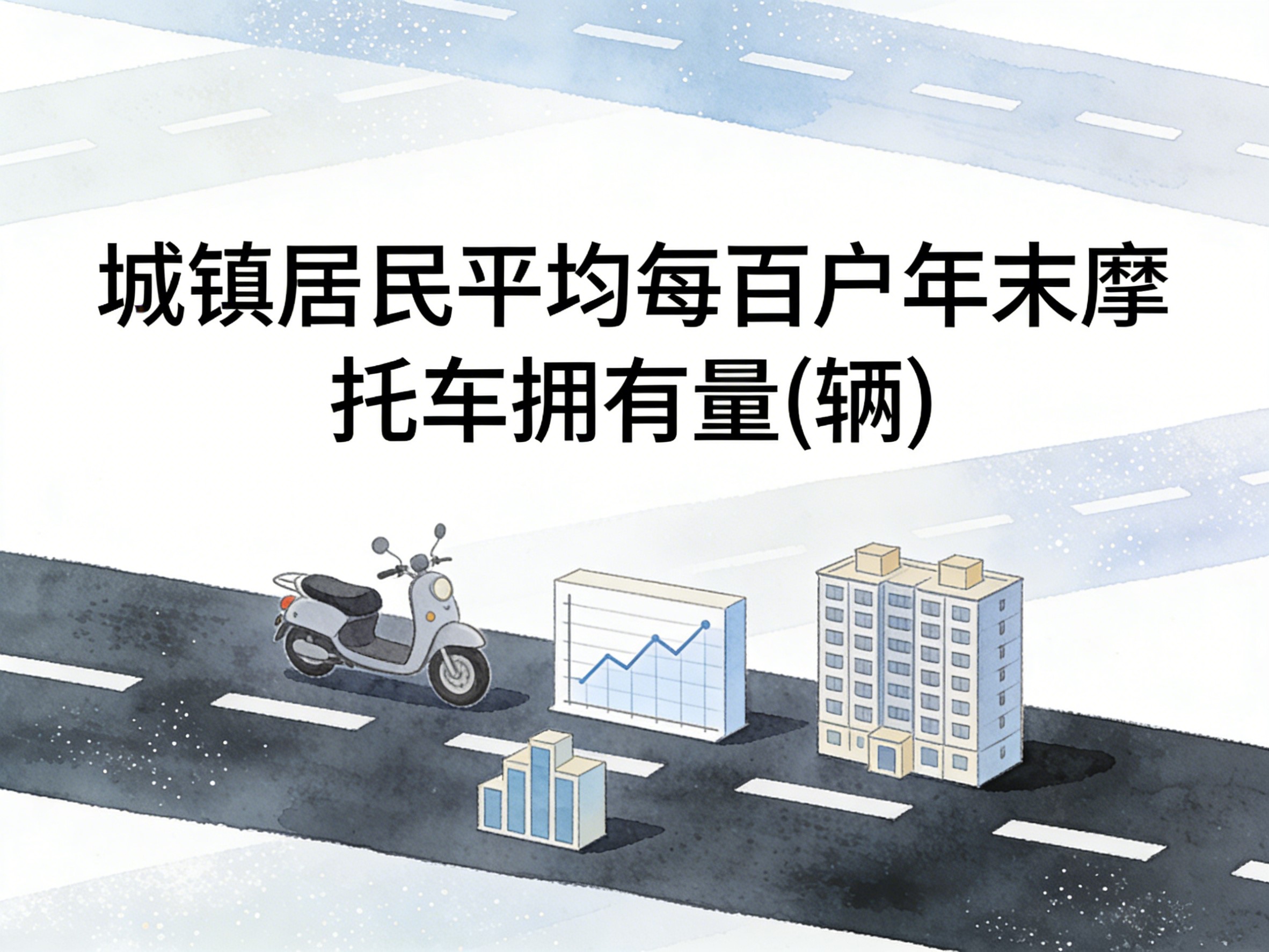 2015-2024年中国城镇居民平均每百户年末摩托车拥有量数据集