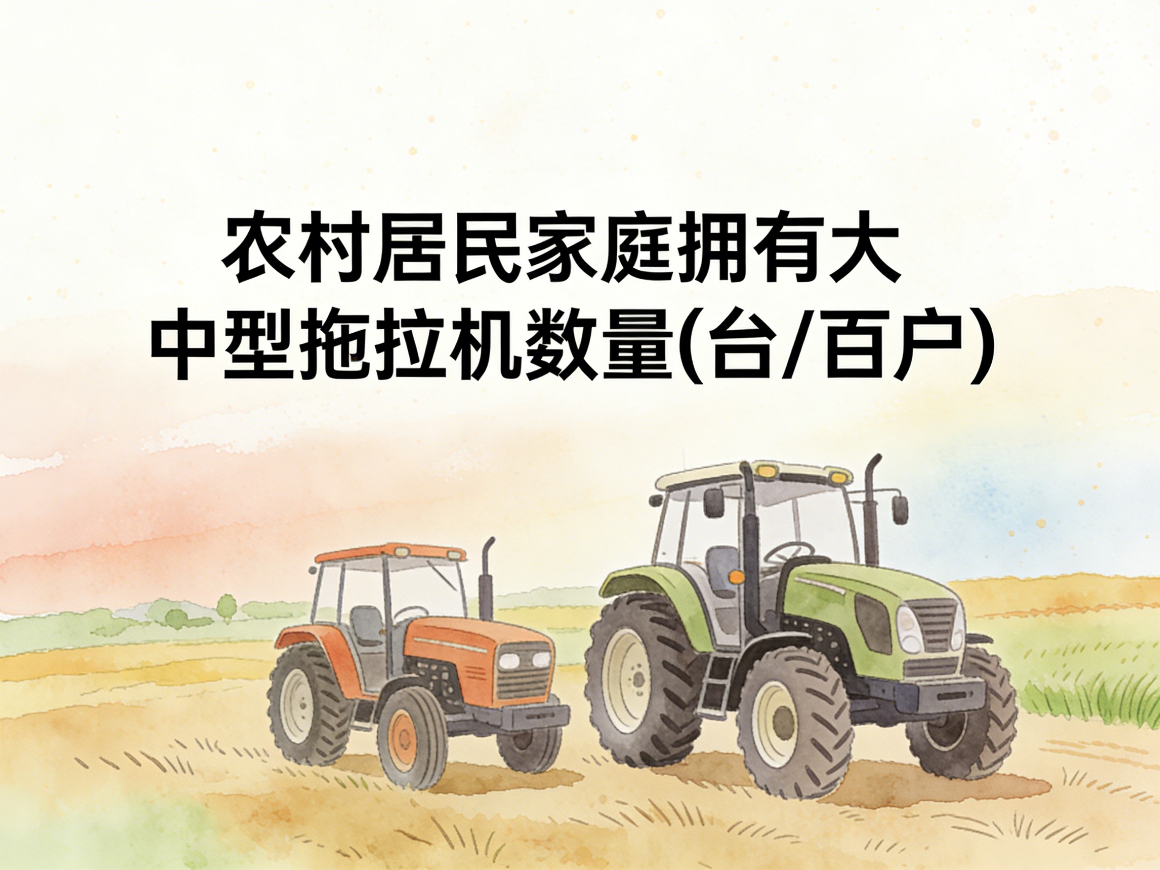 1985-2012年中国农村居民家庭拥有大中型拖拉机数量数据集