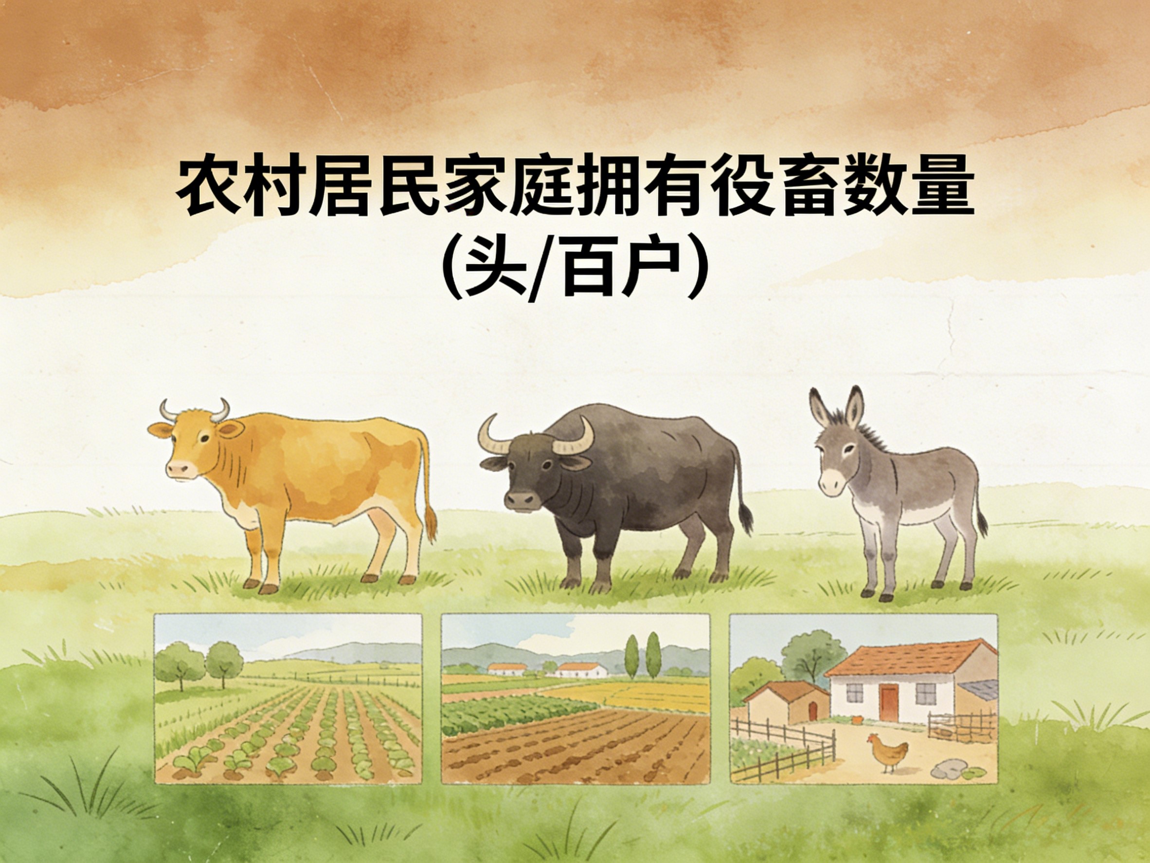 1985-2012年中国农村居民家庭拥有役畜数量数据集