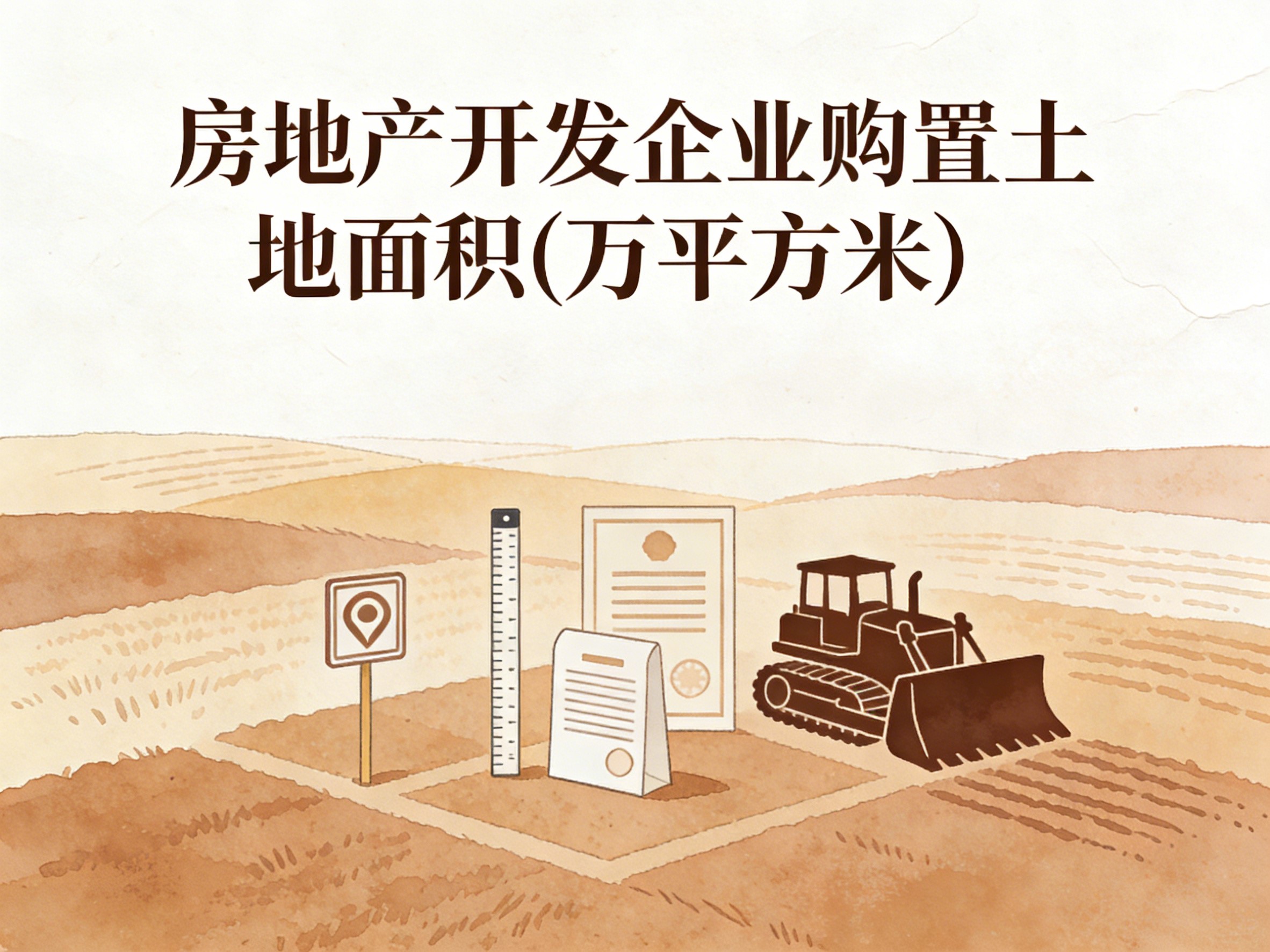 2000-2022年中国房地产开发企业购置土地面积数据集