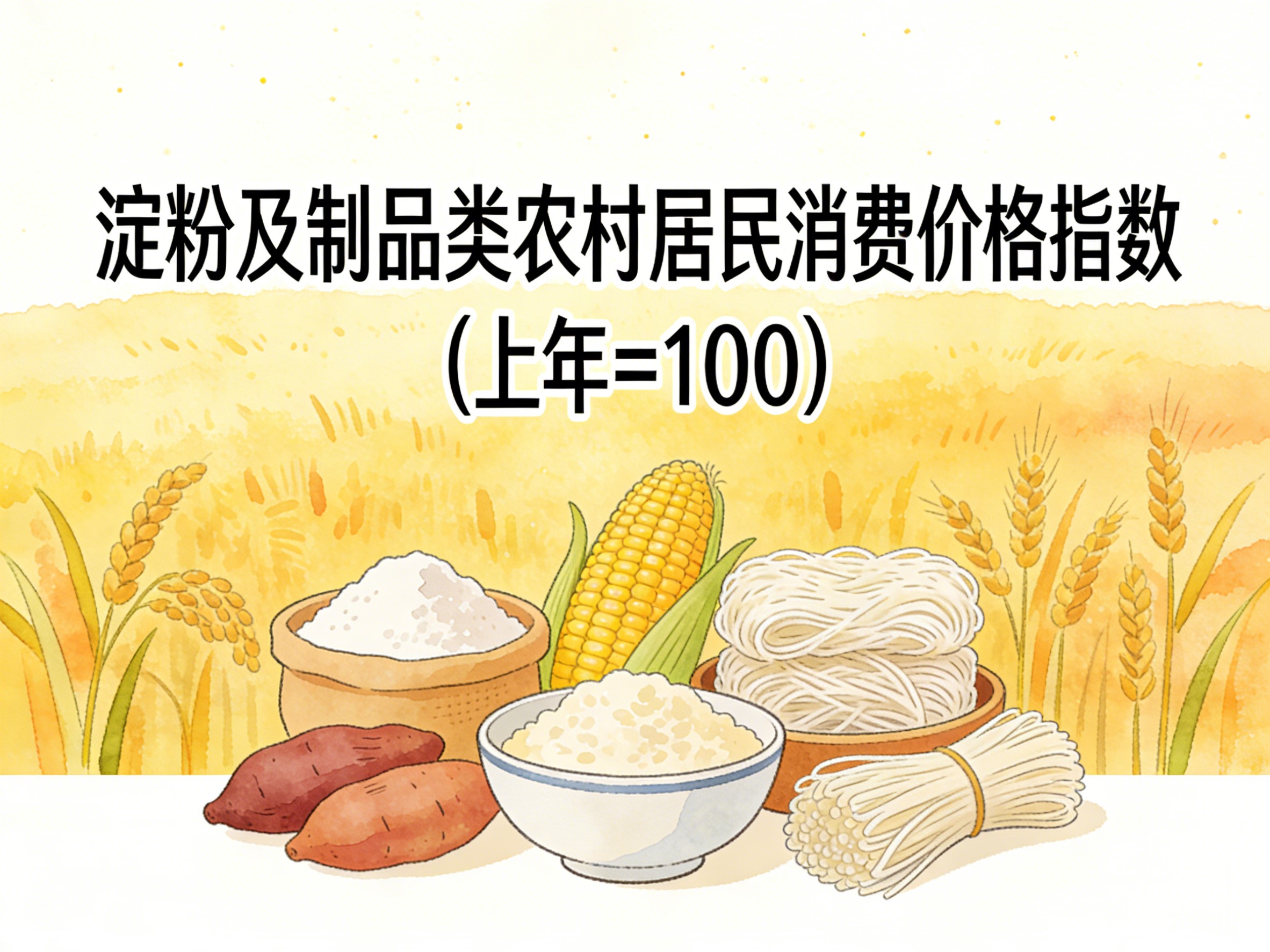 2000-2016年中国淀粉及制品类农村居民消费价格指数数据集