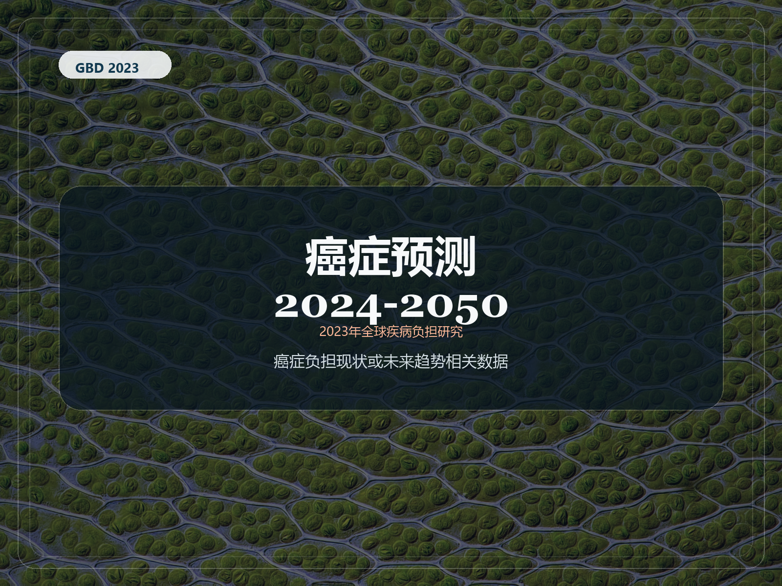 2023 年全球疾病负担研究 2024-2050 年癌症预测