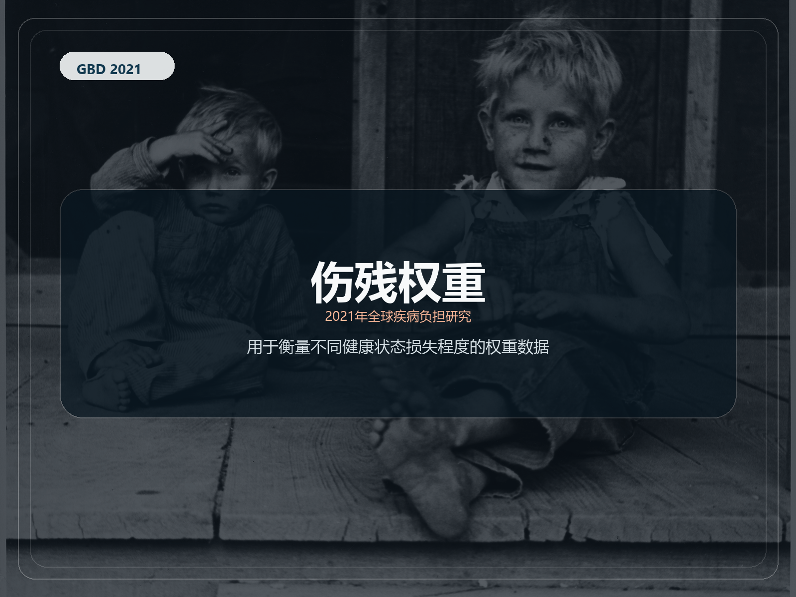 2021 年全球疾病负担研究 残疾权重