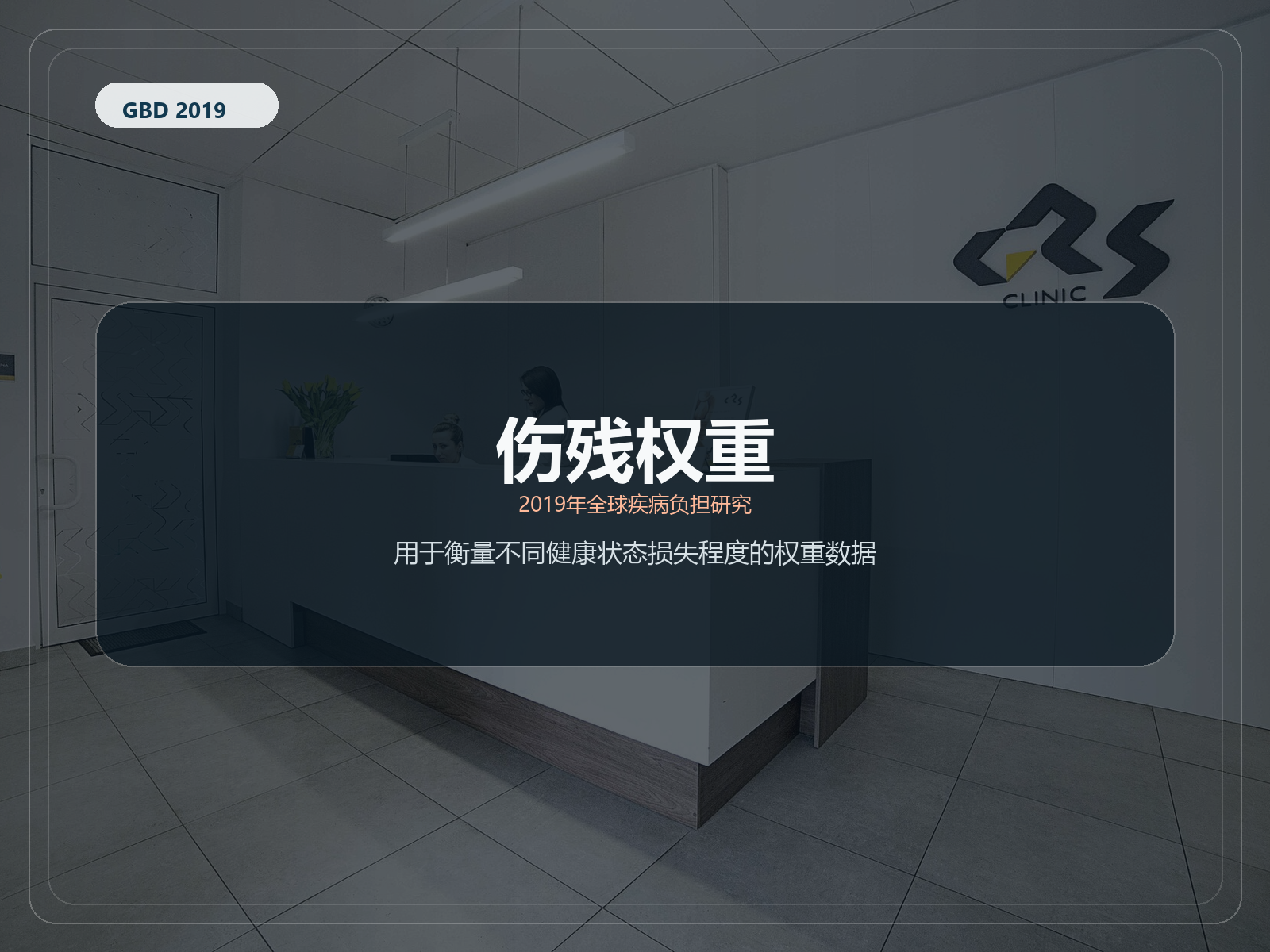 2019 年全球疾病负担研究 残疾权重