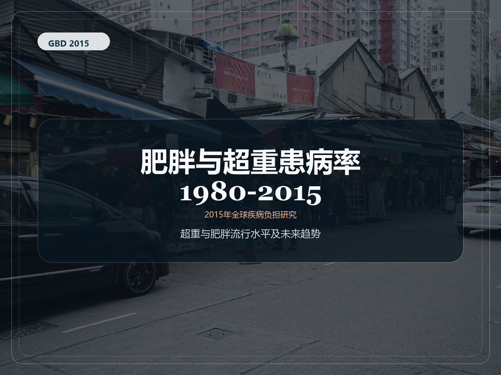 2015 年全球疾病负担研究 1980-2015 年肥胖和超重患病率