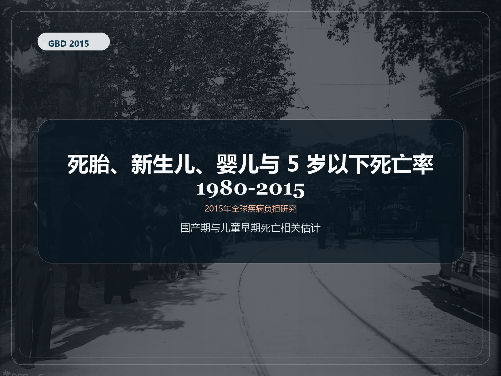 2015 年全球疾病负担研究 1980-2015 年死产、新生儿、婴儿和 5 岁以下儿童死亡率