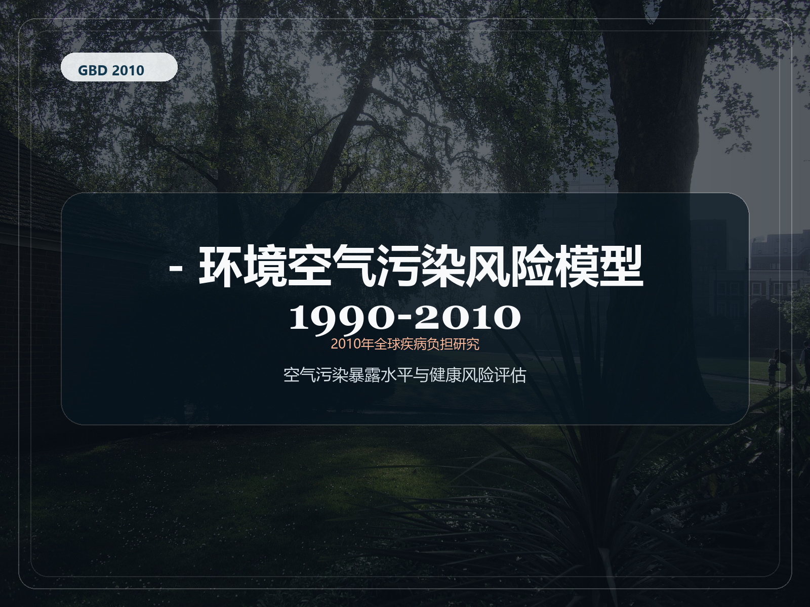 2010 年全球疾病负担研究-1990 年-2010 年环境空气污染风险模型