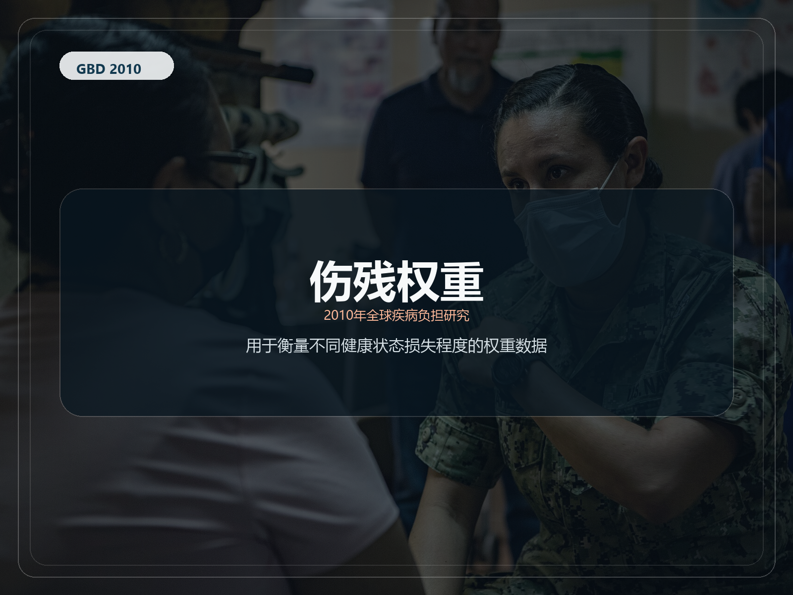 2010 年全球疾病负担研究 残疾权重