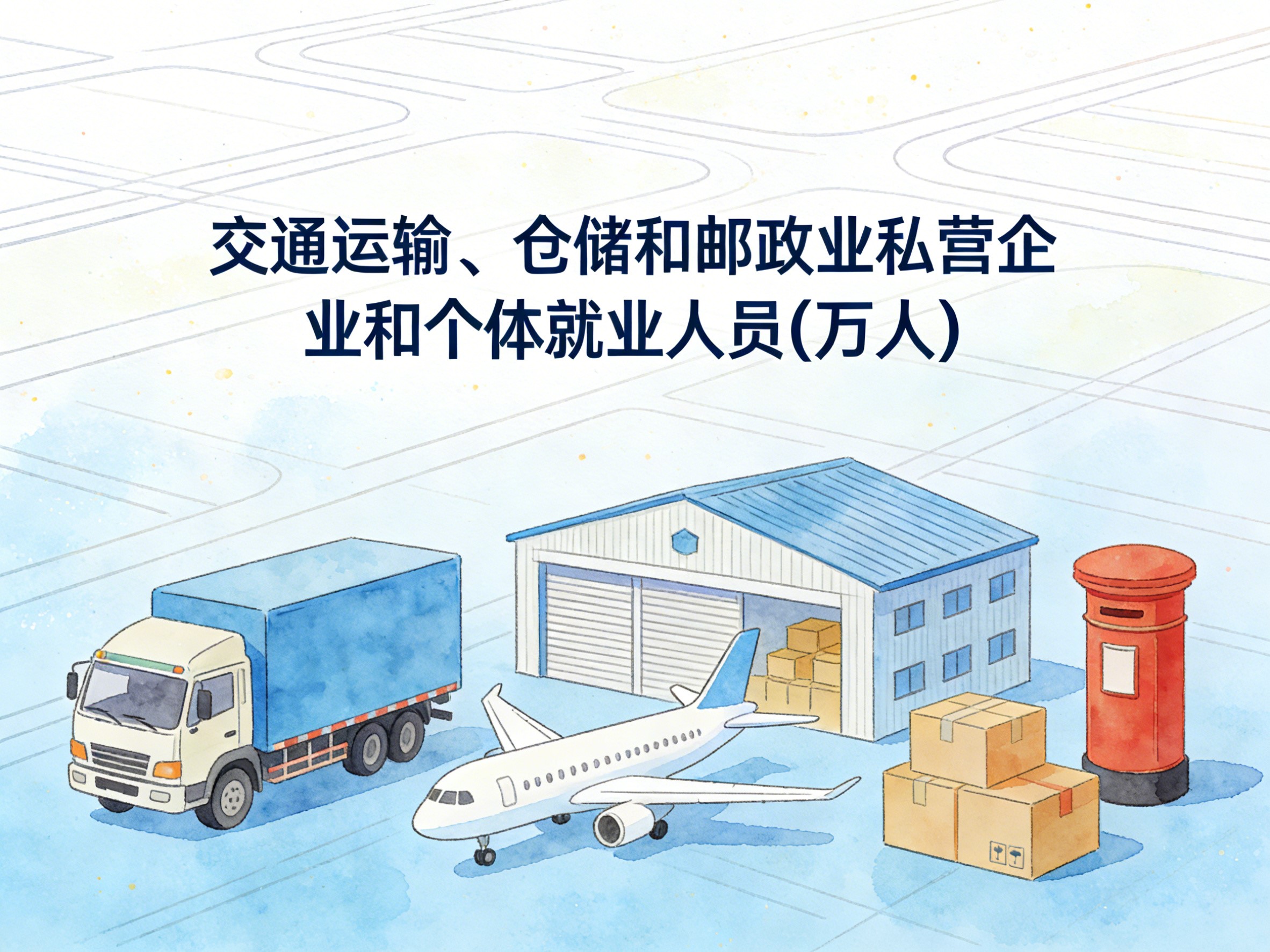 2004-2019年中国交通运输、仓储和邮政业私营企业和个体就业人员数据集