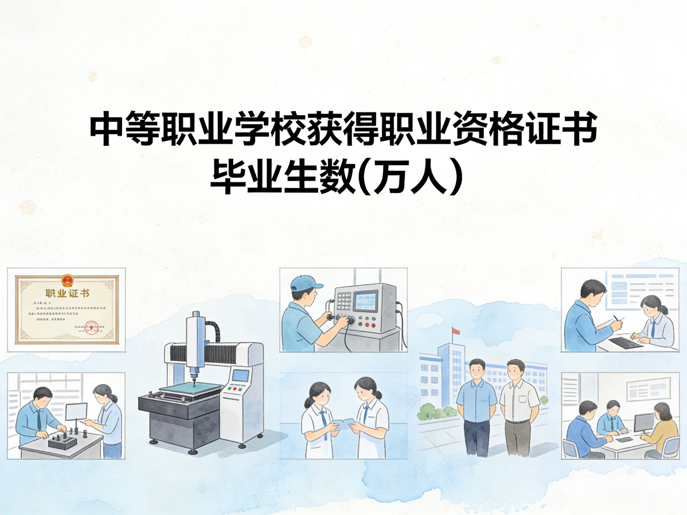 2005-2020年中国中等职业学校获得职业资格证书毕业生数数据集