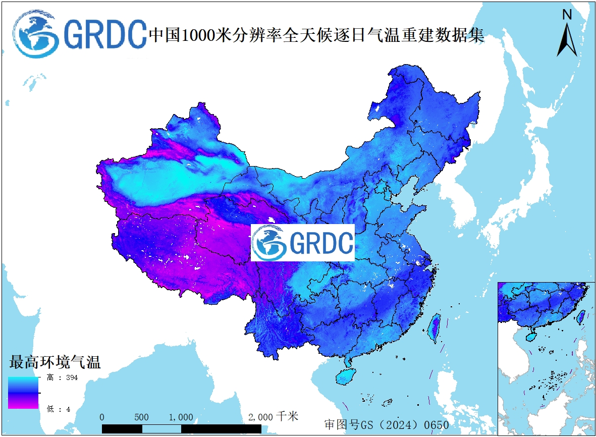 2003-2022年中国1000米分辨率全天候逐日气温重建数据集